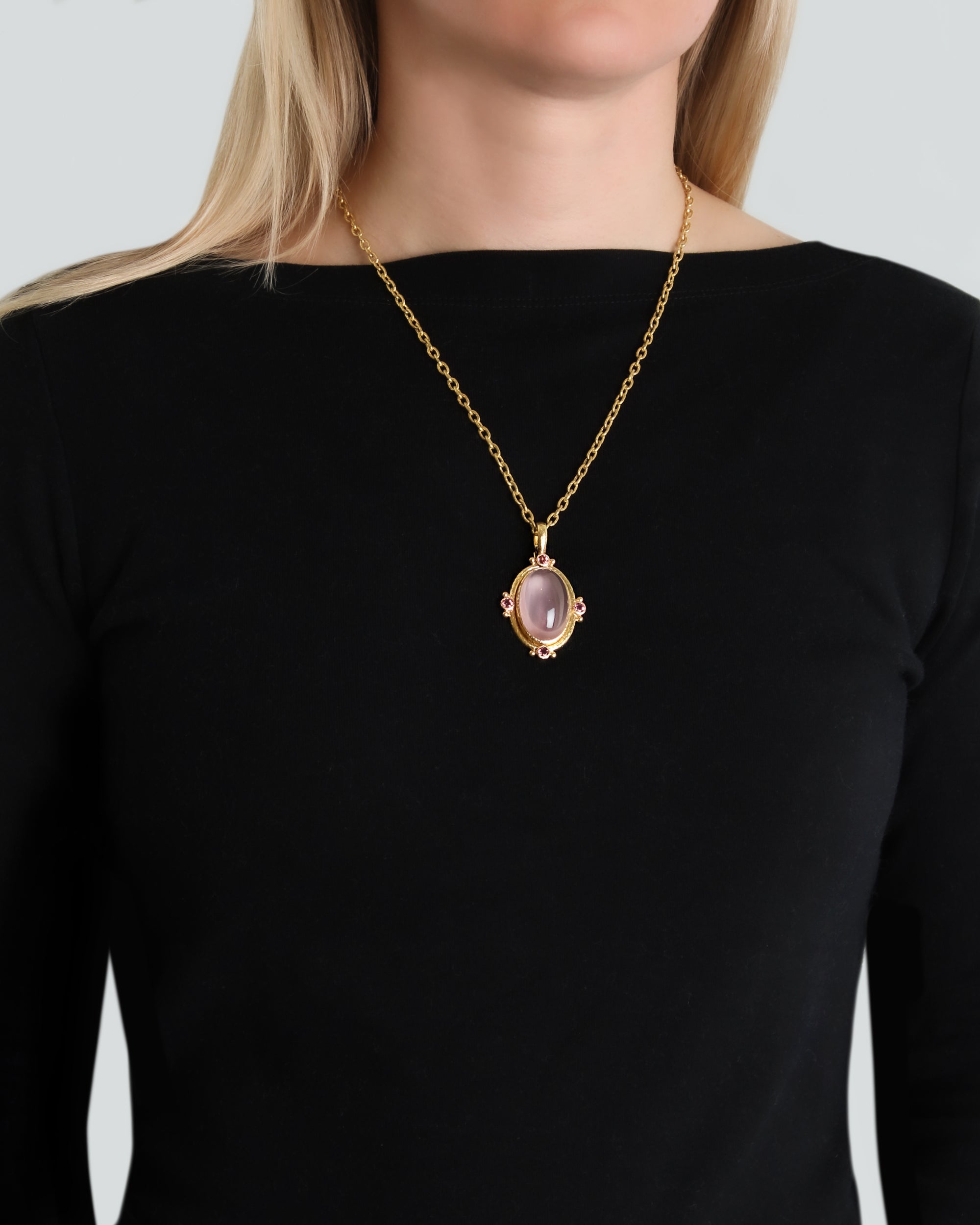 Rose Quartz and Pink Tourmaline Pendant