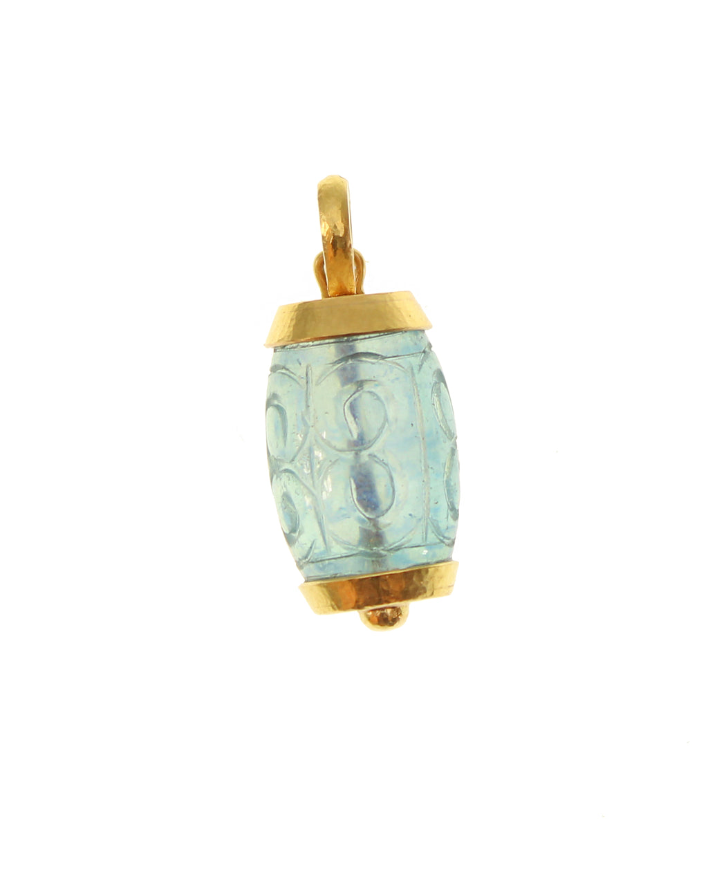 Carved Aquamarine Pendant