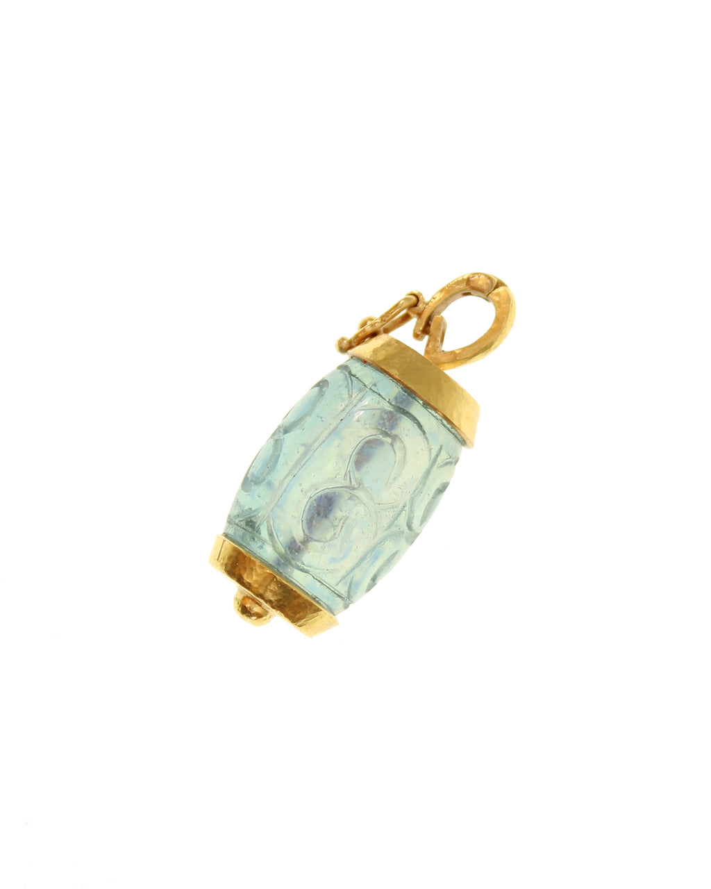 Carved Aquamarine Pendant