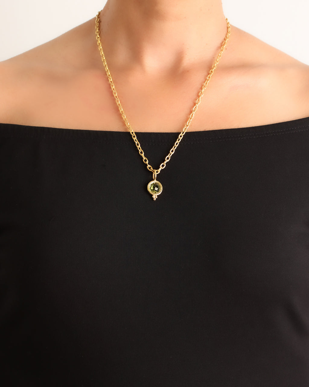 Peridot Jump Ring Pendant