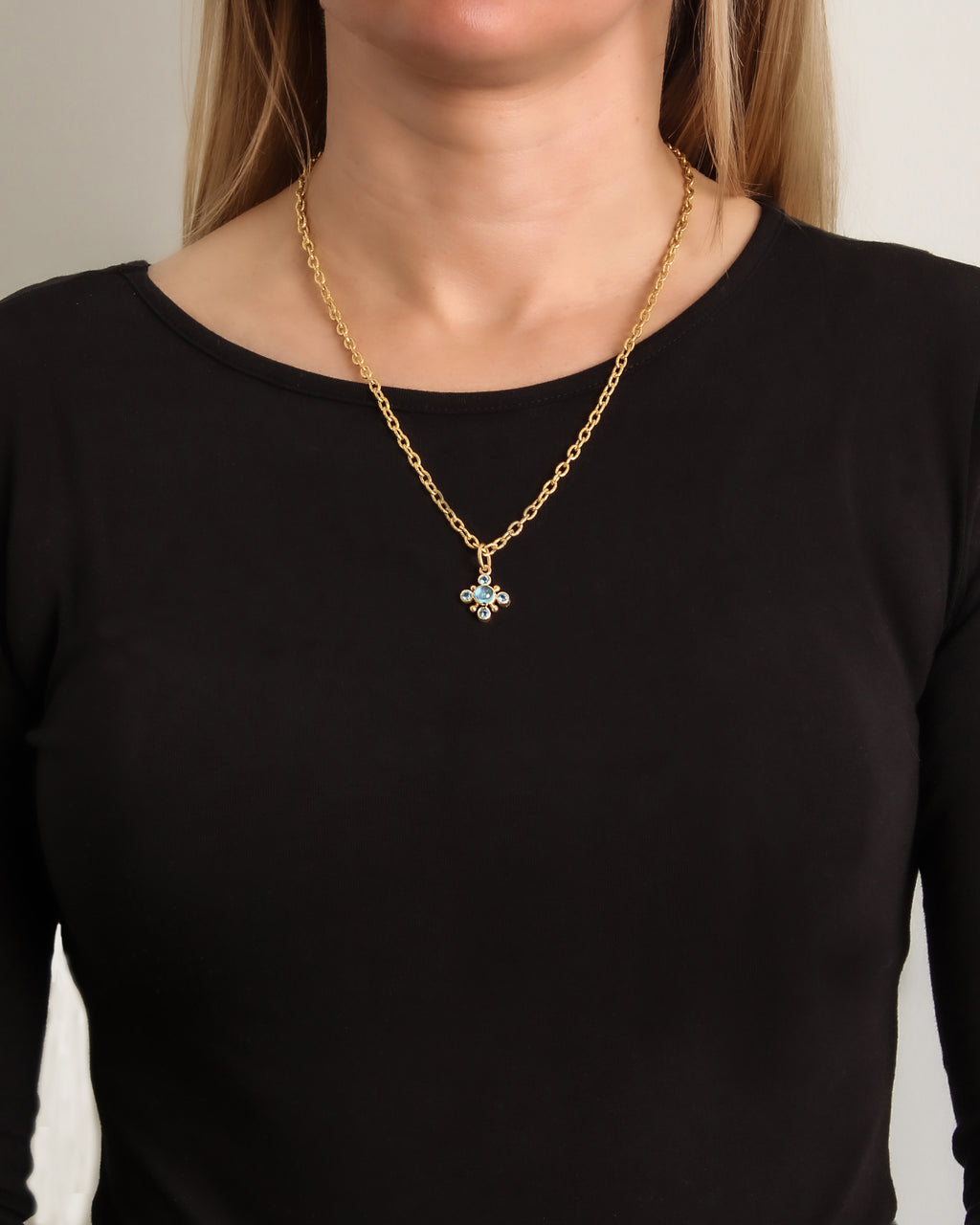 Aquamarine Jump Ring Pendant