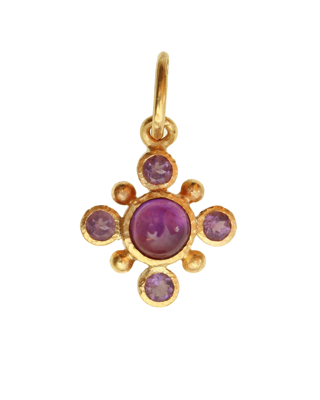 Amethyst Swinging Jump Ring Pendant