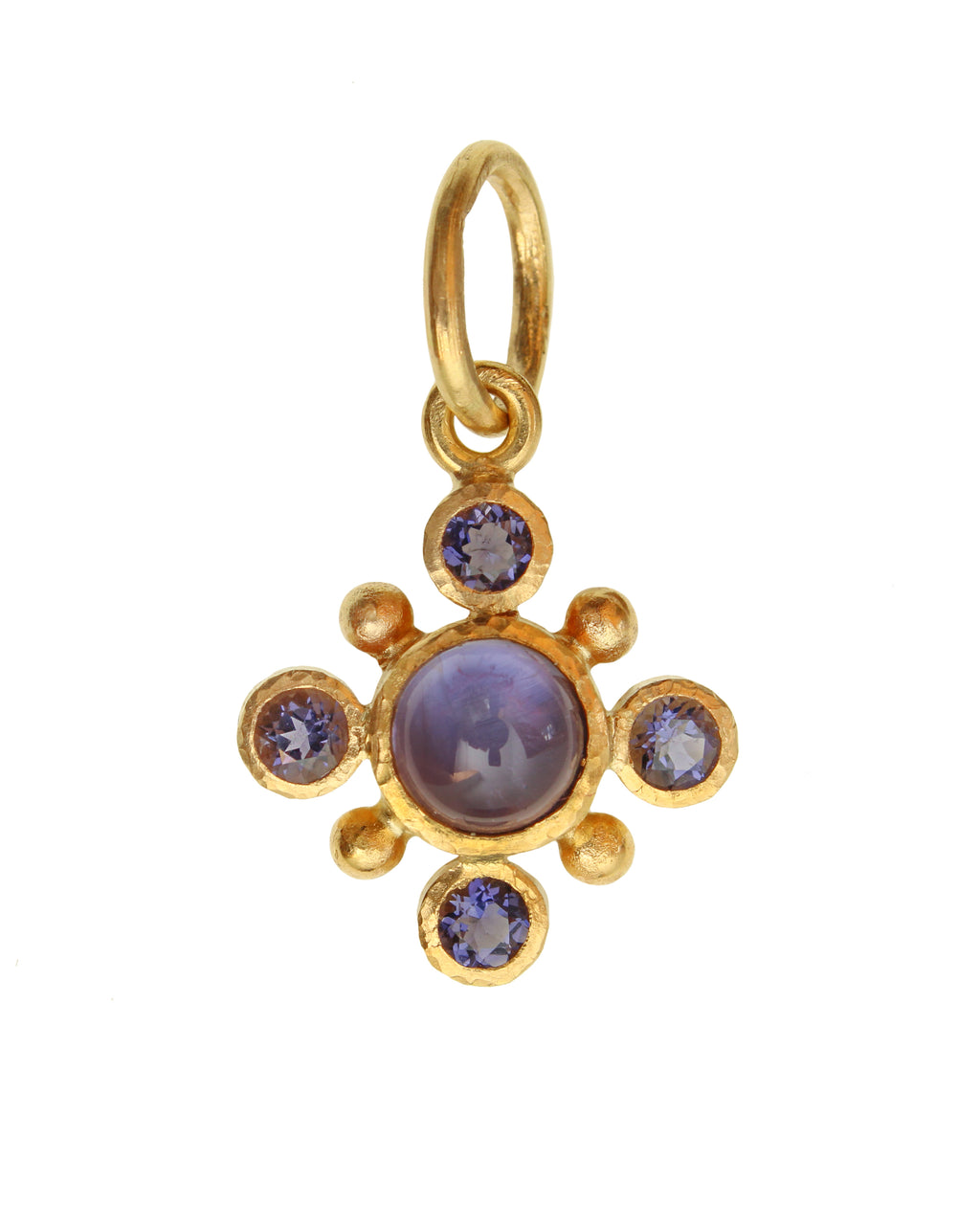 Iolite Swinging Jump Ring Pendant