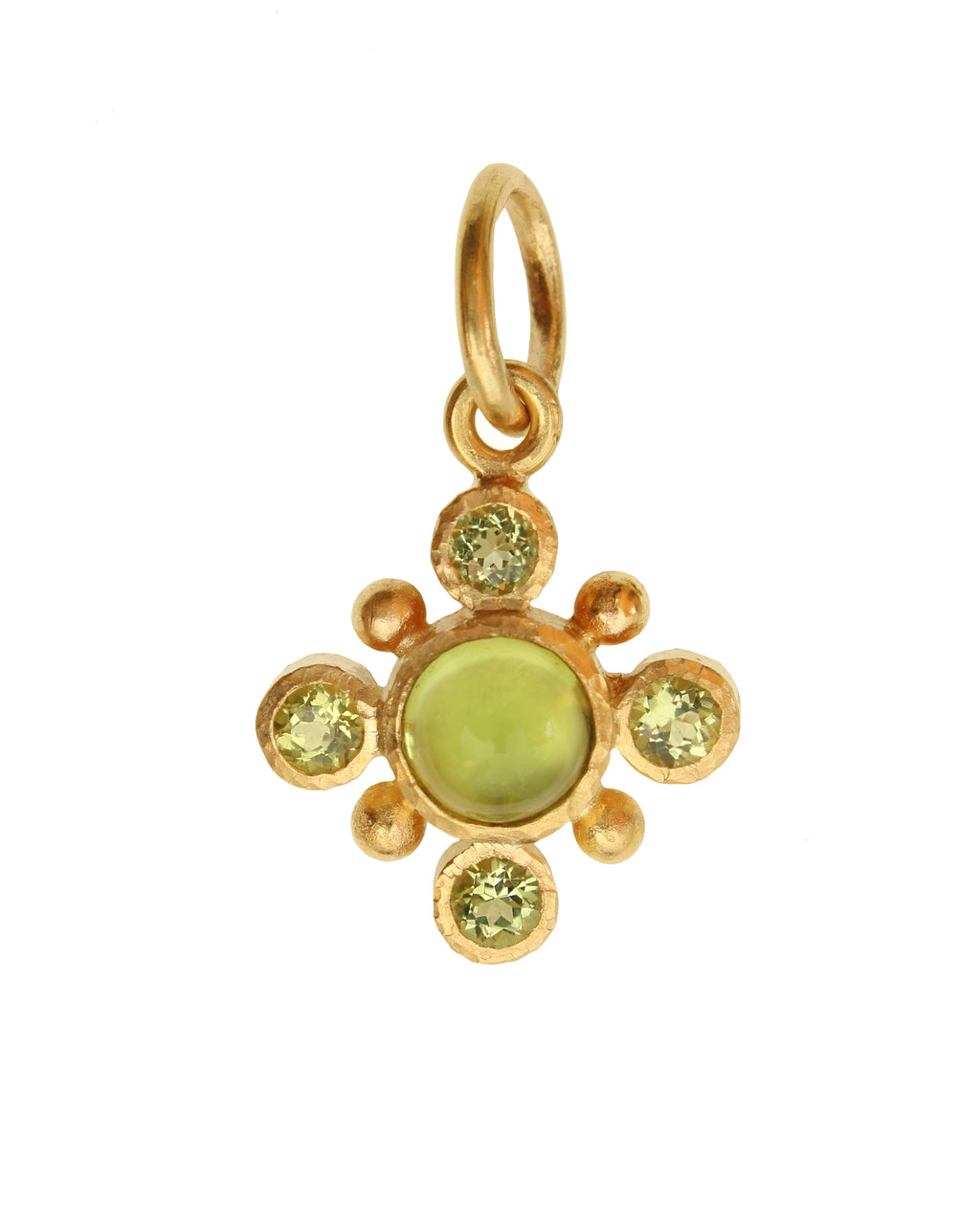 Peridot Swinging Jump Ring Pendant