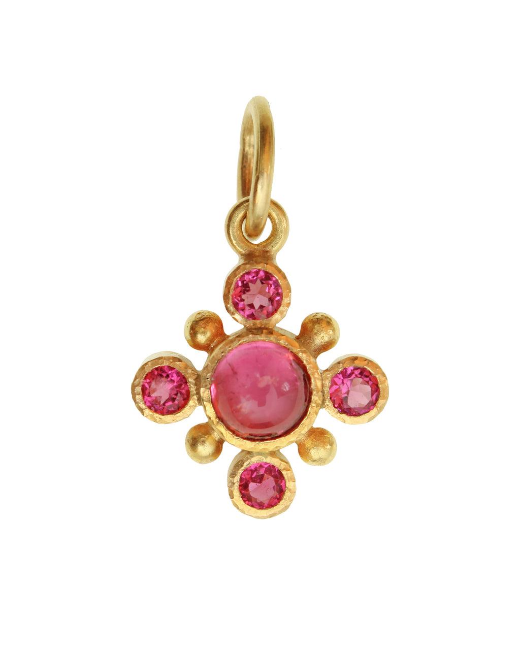 Pink Tourmaline Jump Ring Pendant