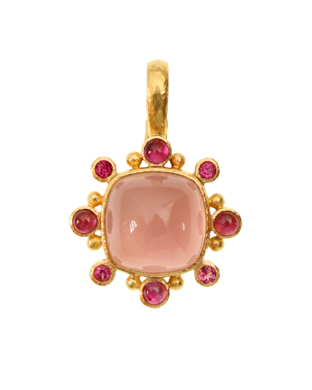 Rose Quartz and Pink Tourmaline Pendant