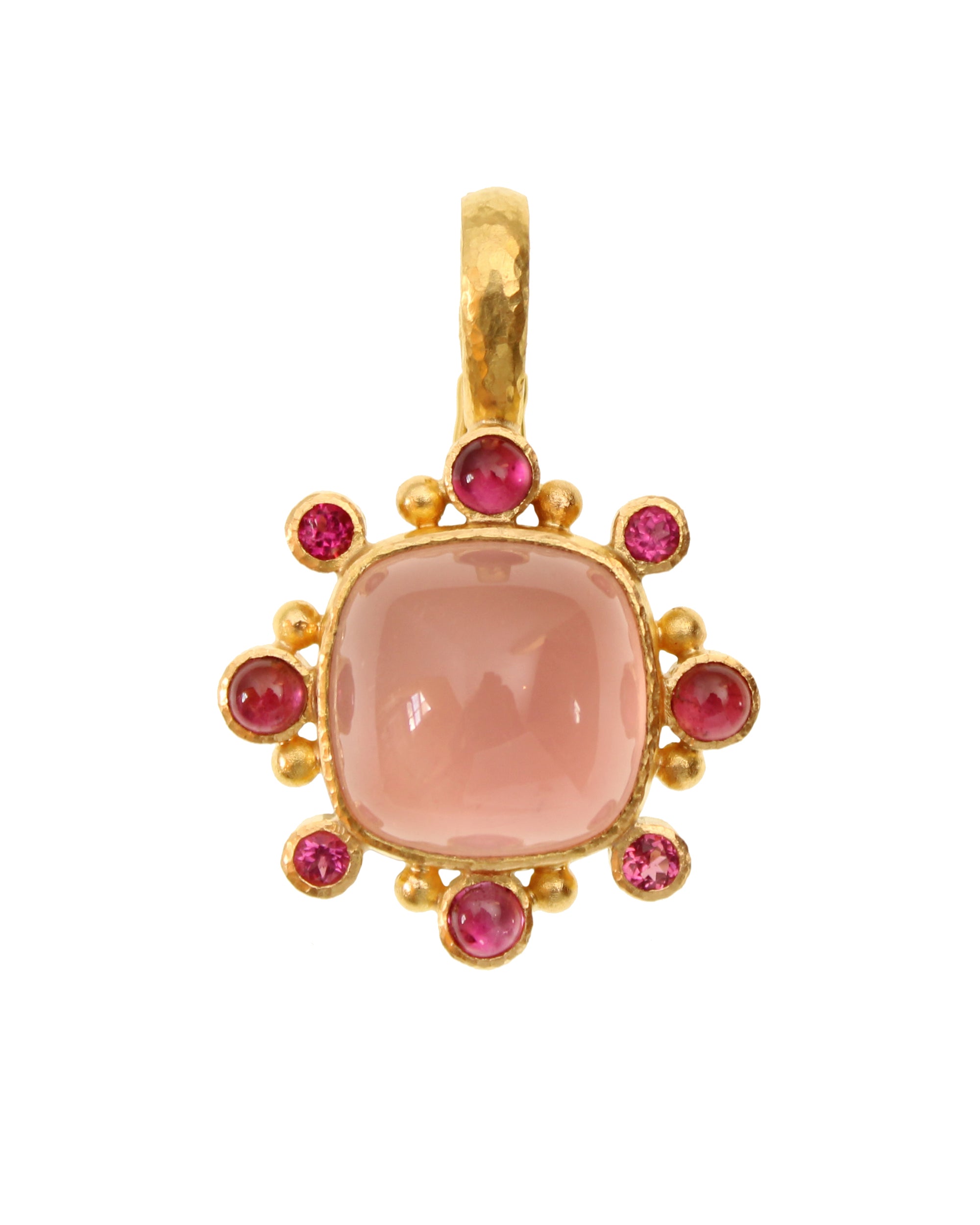 Rose Quartz and Pink Tourmaline Pendant