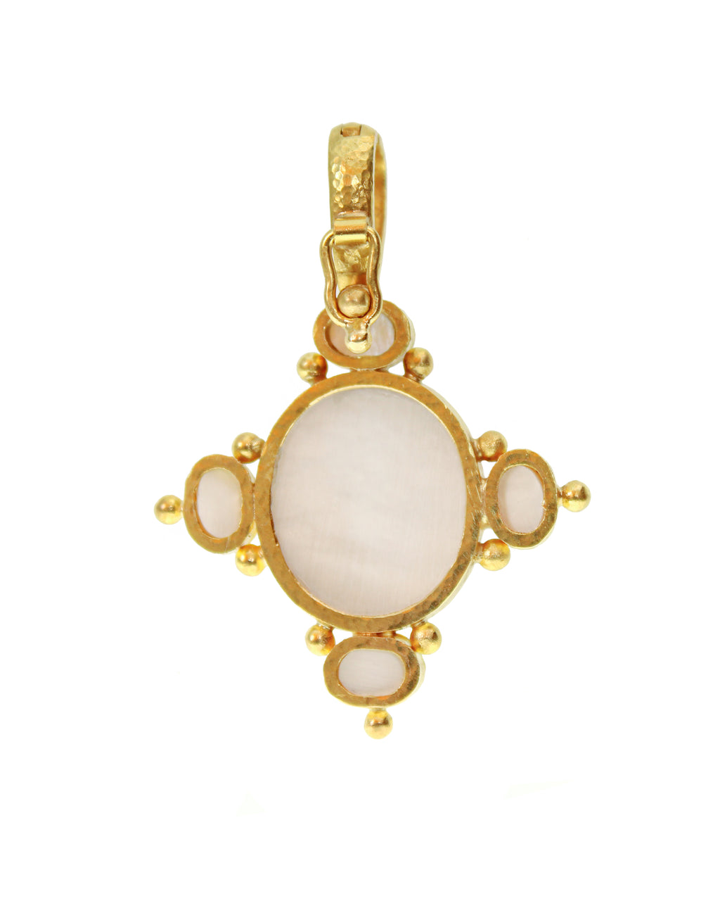 Light Amber 'Temple Dancer' Pendant with Citrine