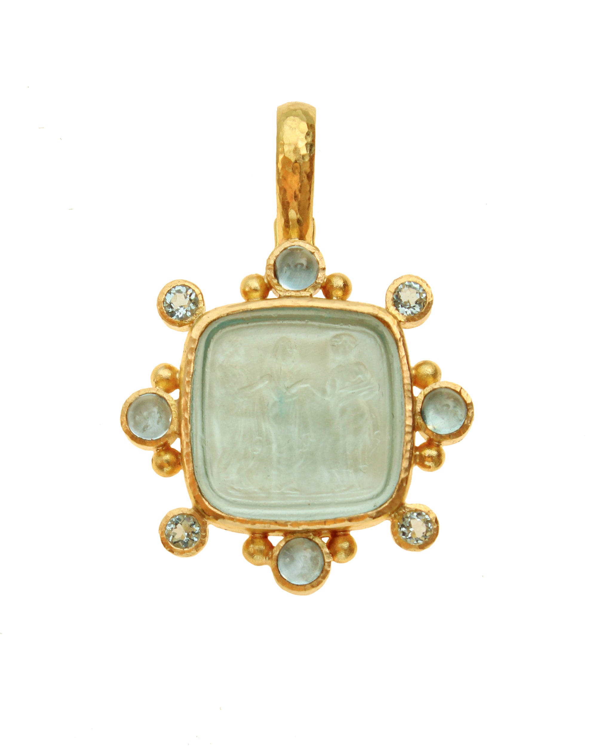 Light Aqua 'Three Graces' Pendant