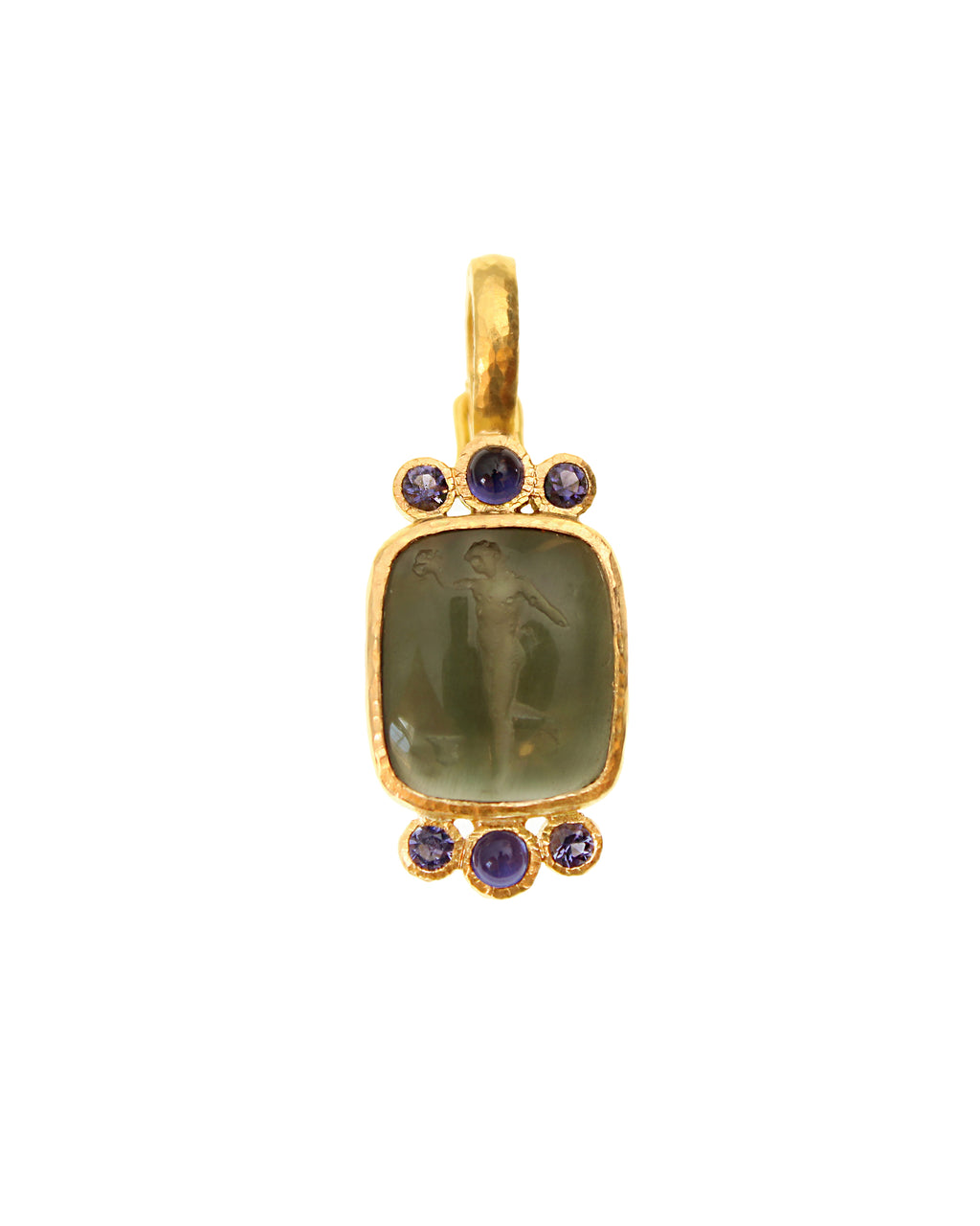 Smoke 'Greek Muse' Pendant with Iolite