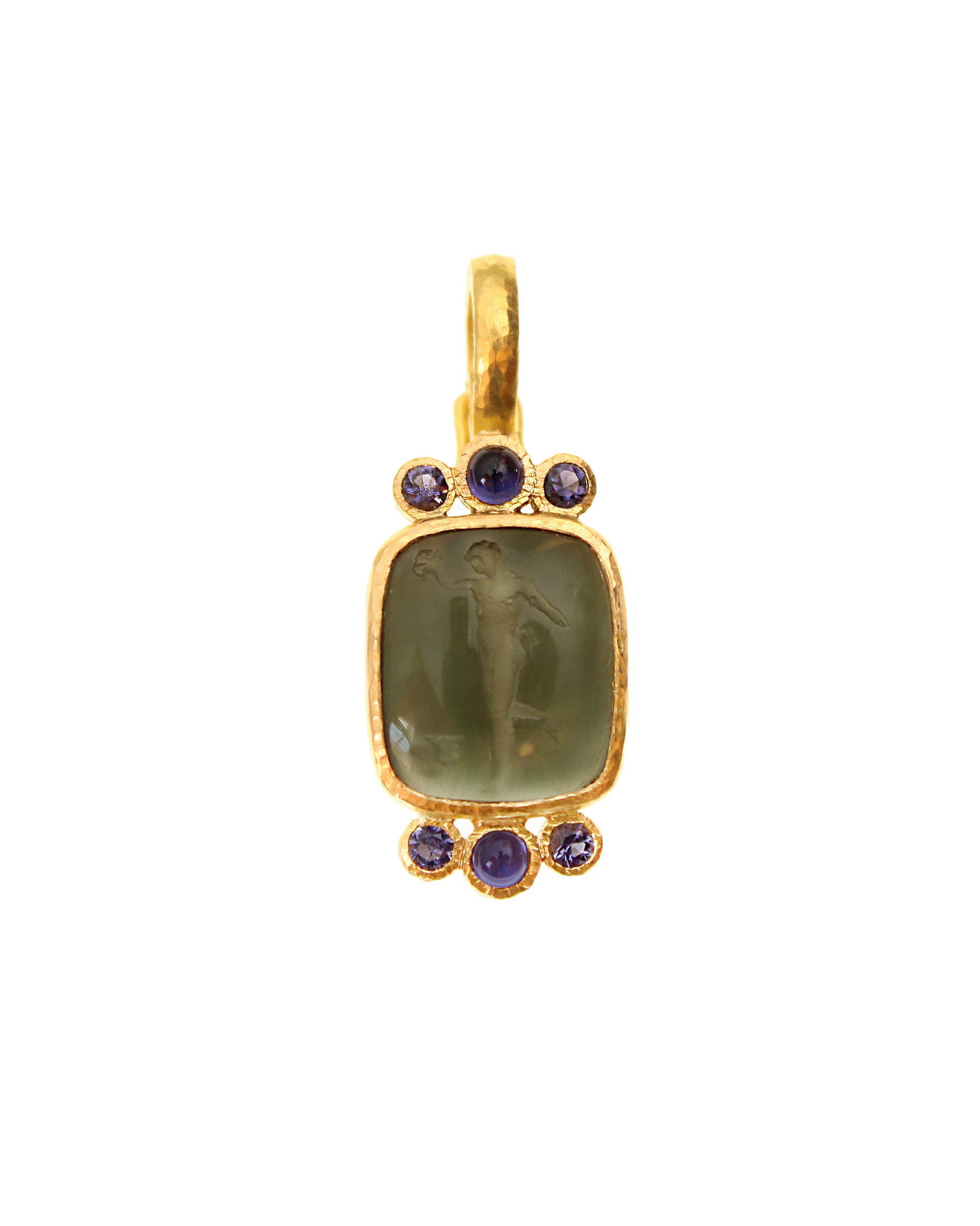 Smoke 'Greek Muse' Pendant with Iolite