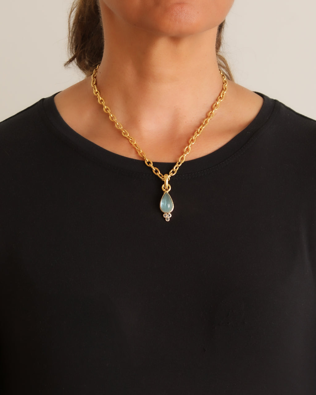Teardrop Aquamarine Pendant