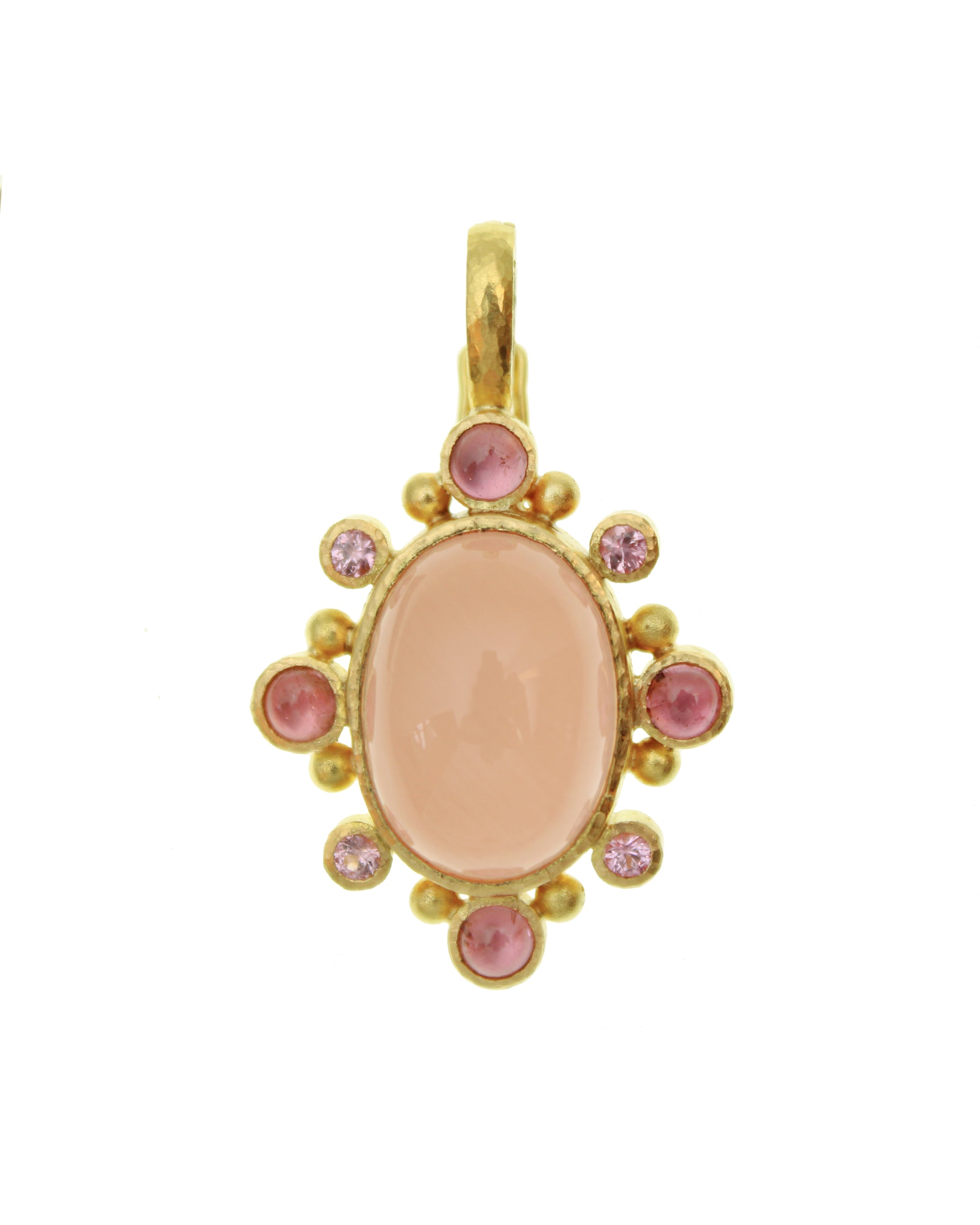 Rose Quartz, Tourmaline and Pink Sapphire Pendant