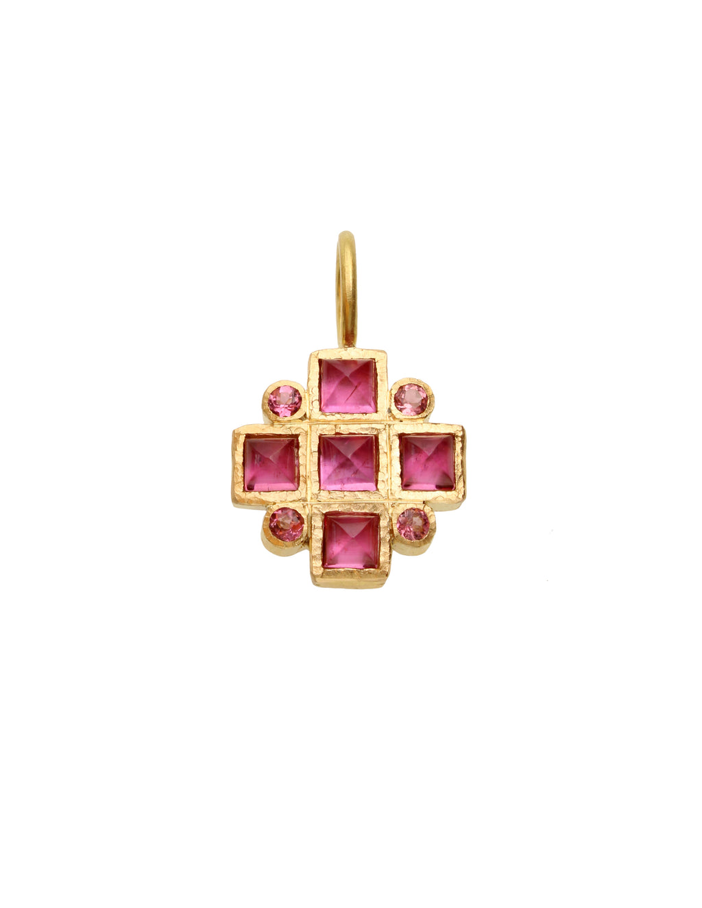 Pink Tourmaline Jump Ring Pendant