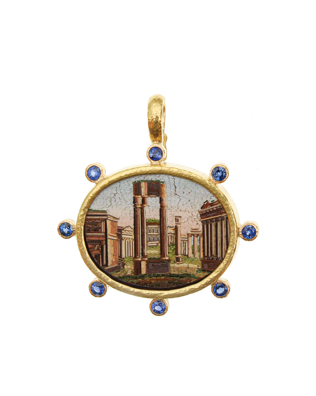 Antique Micromosaic 'Forum' Pendant
