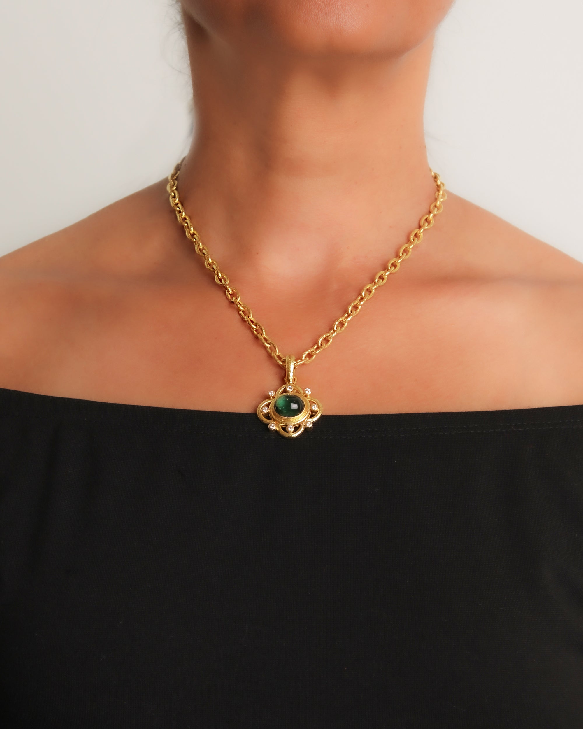 Pink Tourmaline and Pink Sapphire Pendant