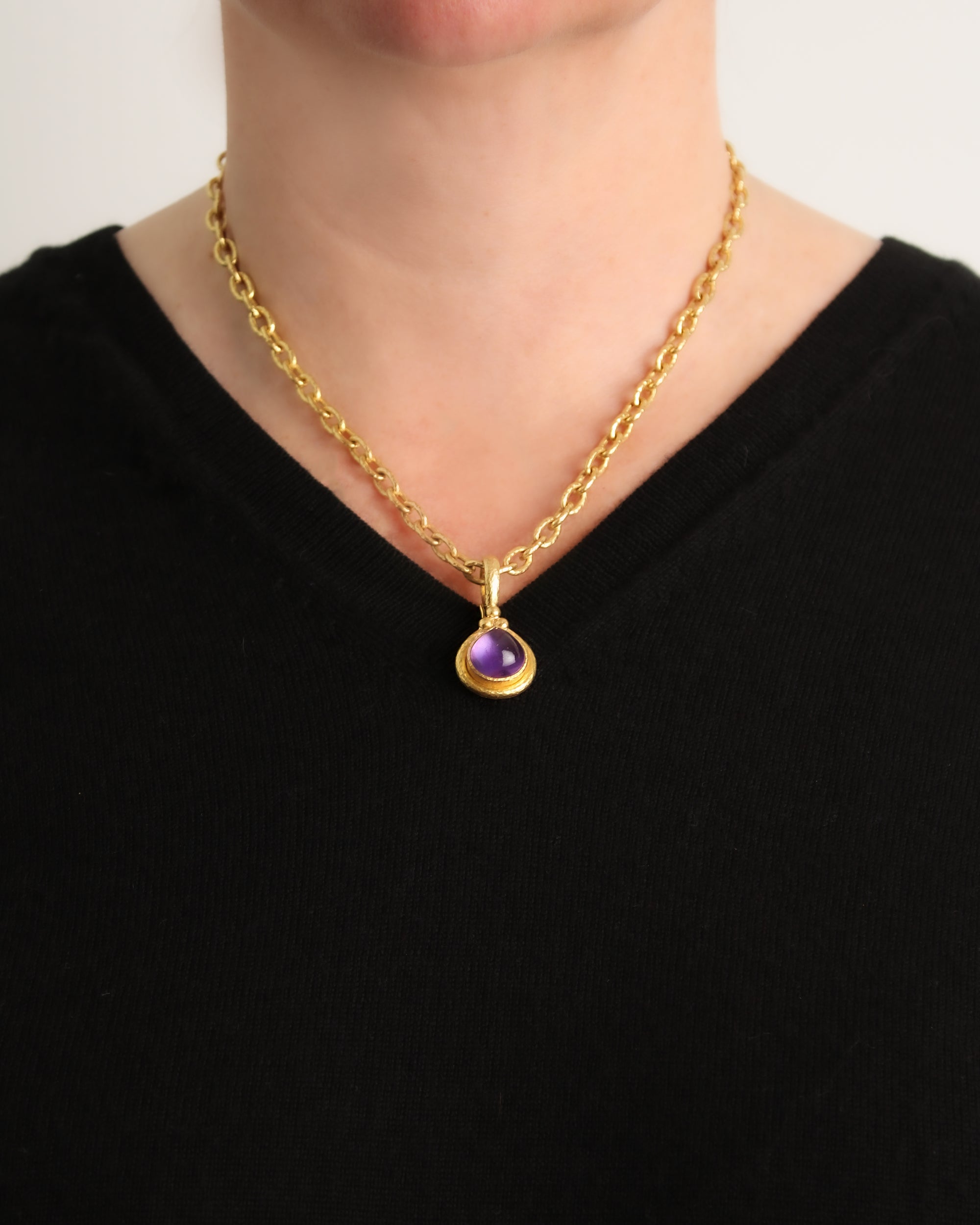 Amethyst Teardrop Pendant