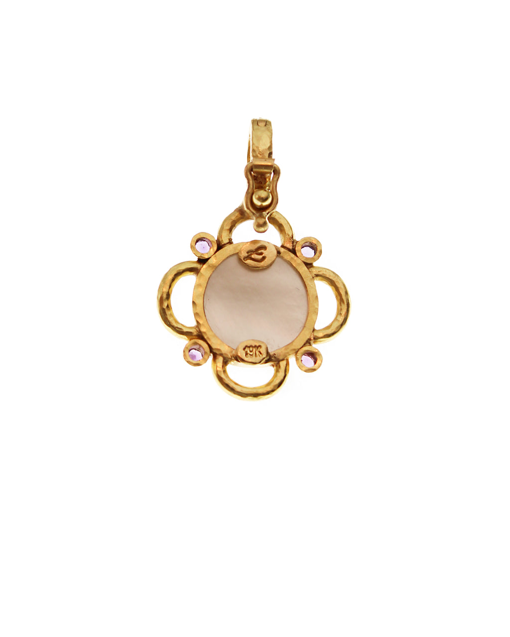 Mulberry Venetian Glass 'Putto with Arrow' Pendant