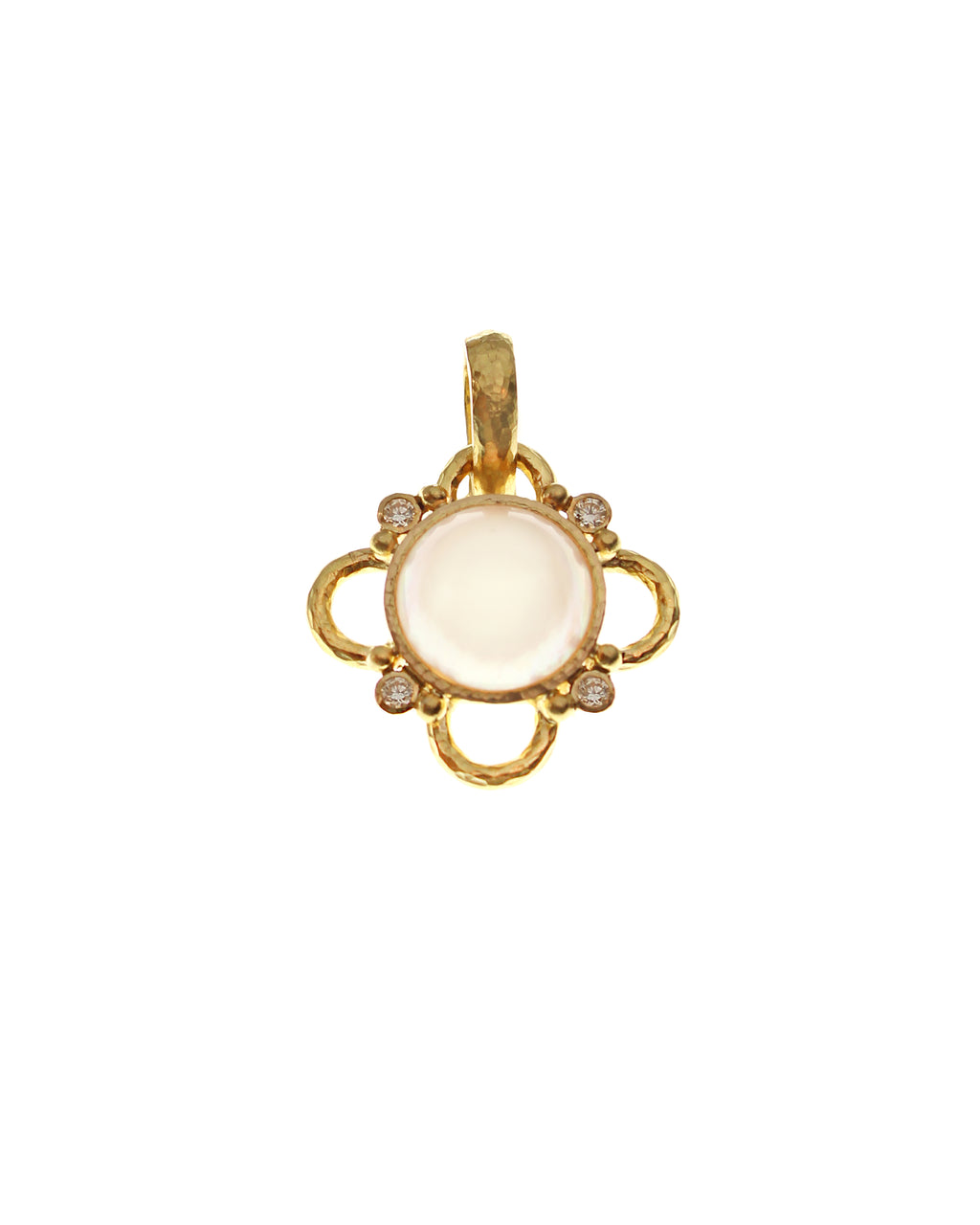 Mabe Pearl and Diamond in Wire Arches Pendant