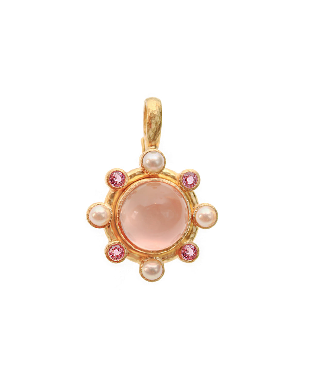 Rose Quartz and Pink Sapphire Pendant
