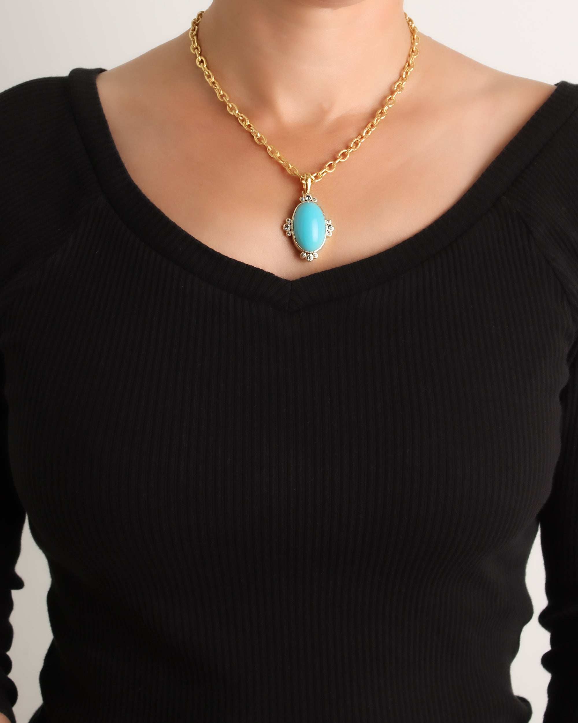 Sleeping Beauty Turquoise Pendant