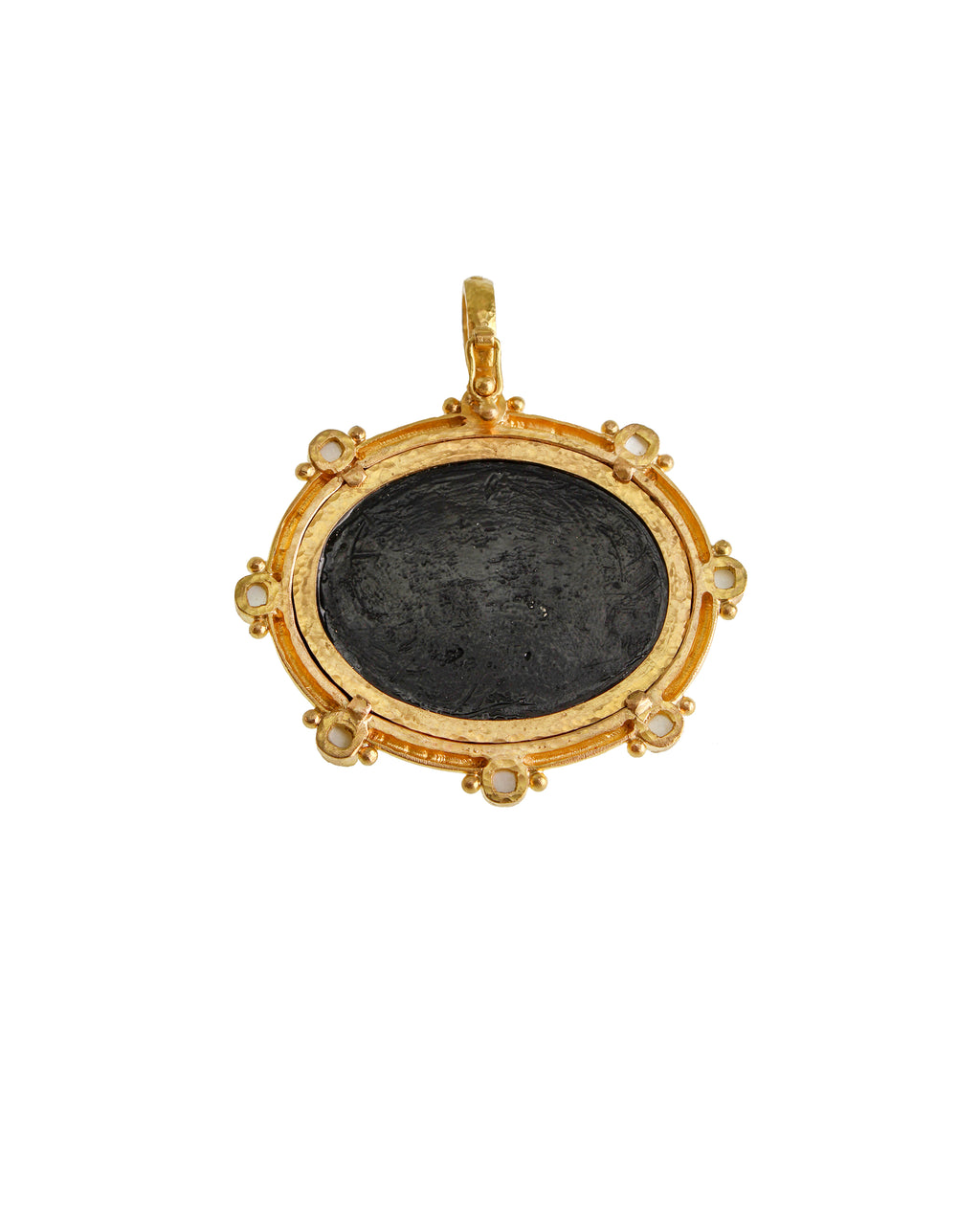 19th c. Micromosaic Pendant with Aquamarine