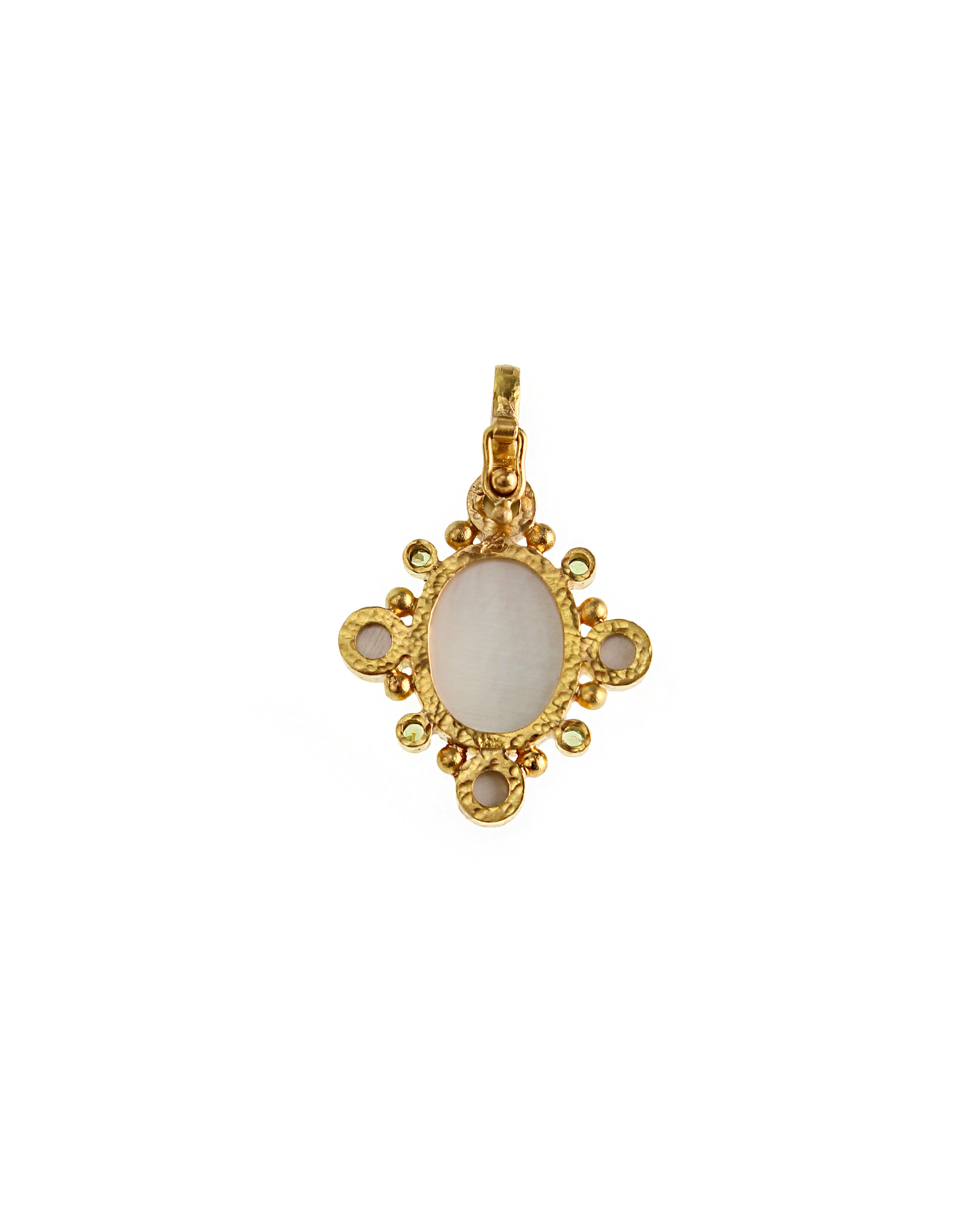 Green Tourmaline and Demantoid Garnet Pendant