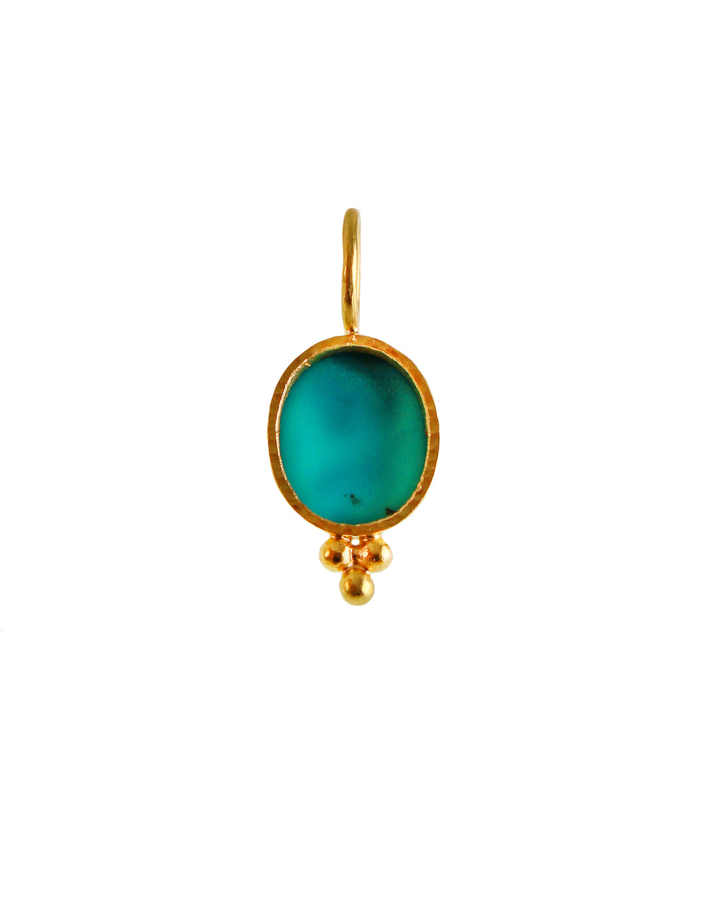 Sleeping Beauty Turquoise Scarab Pendant