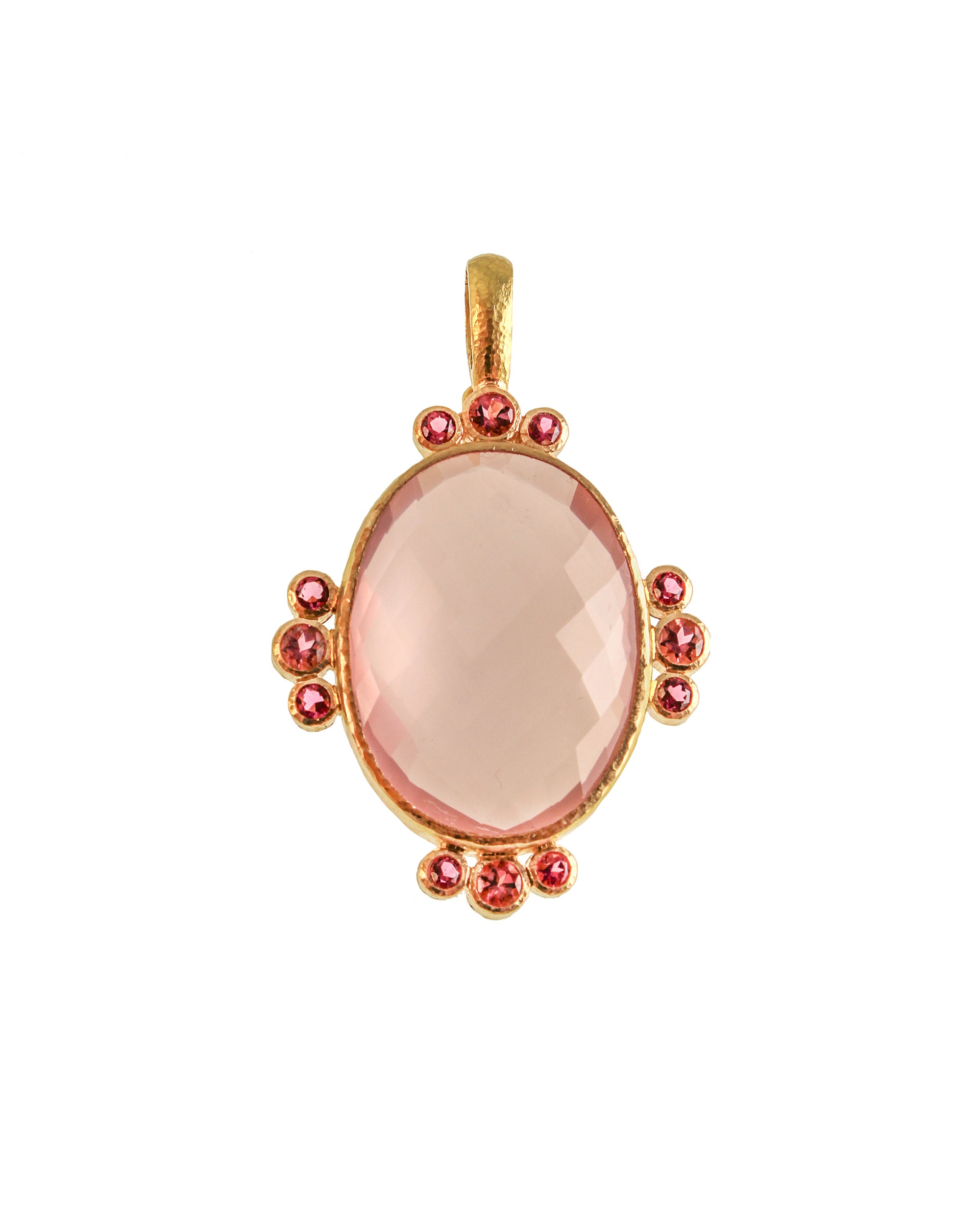 Rose Quartz and Pink Tourmaline Pendant
