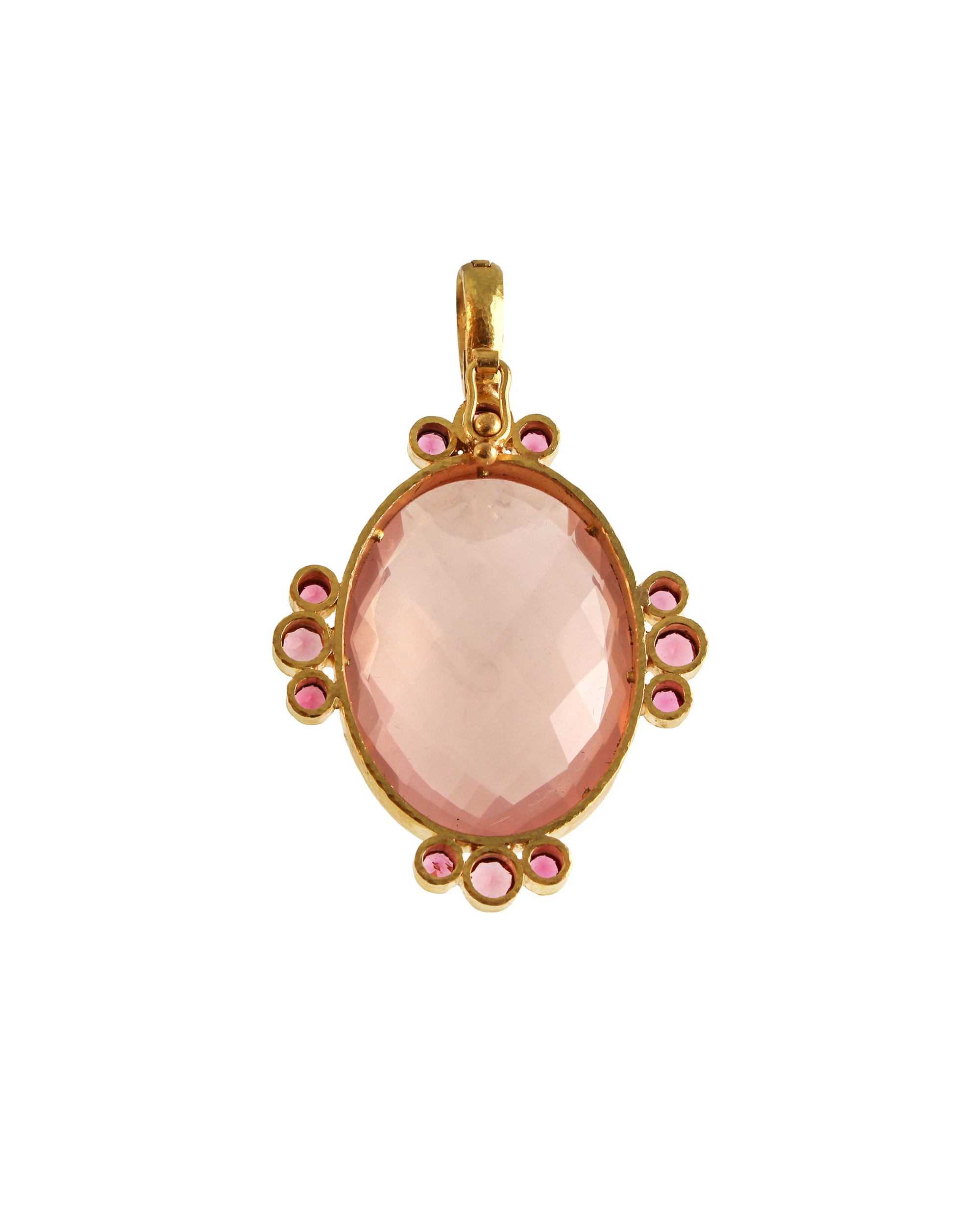 Rose Quartz and Pink Tourmaline Pendant