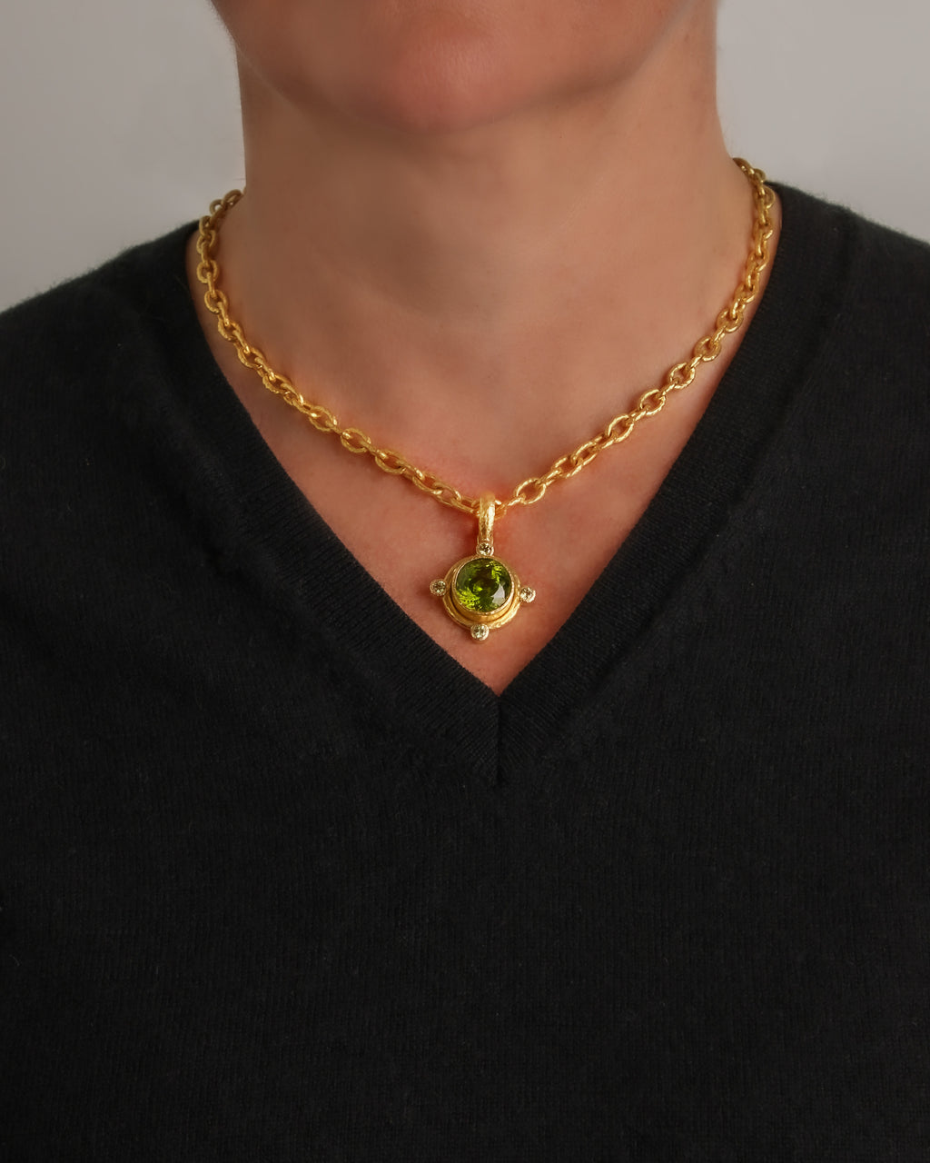 Peridot and Demantoid Garnet Pendant