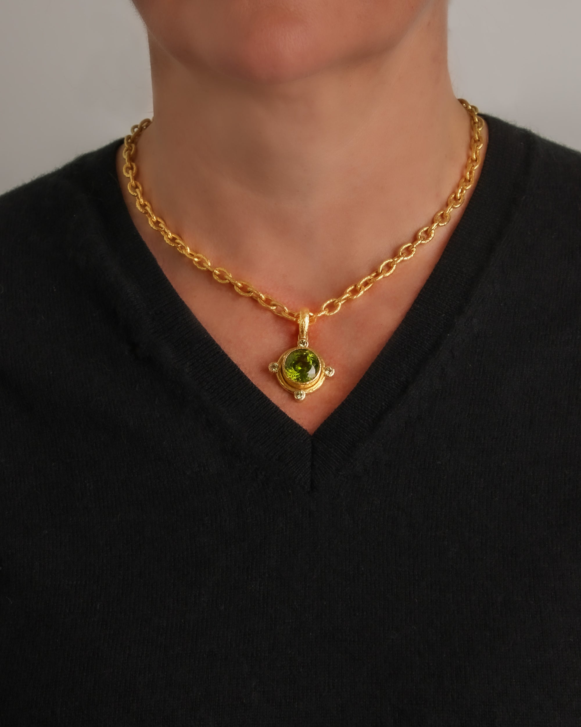 Peridot and Demantoid Garnet Pendant