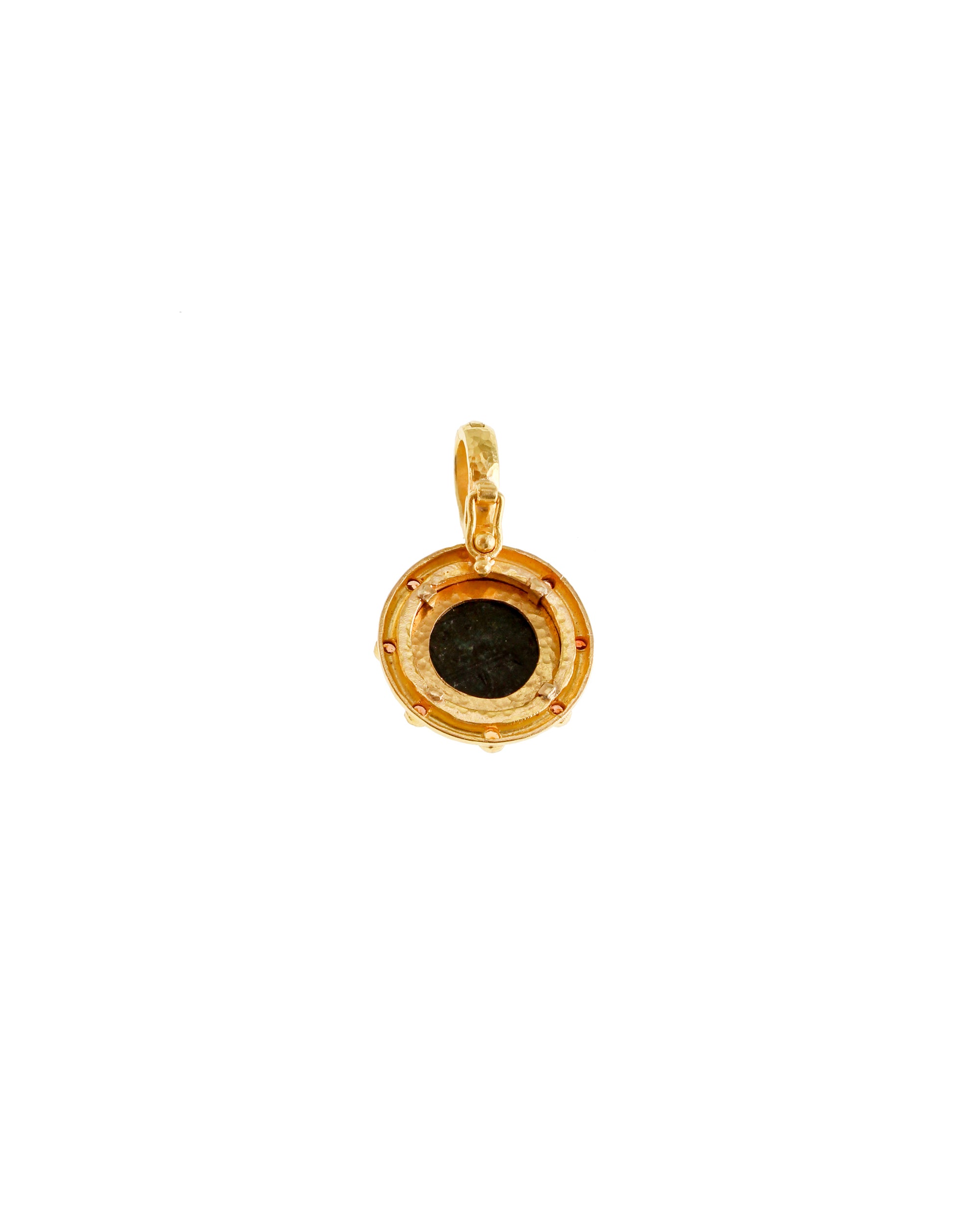 Ancient Roman Coin with Brown Zircon Pendant