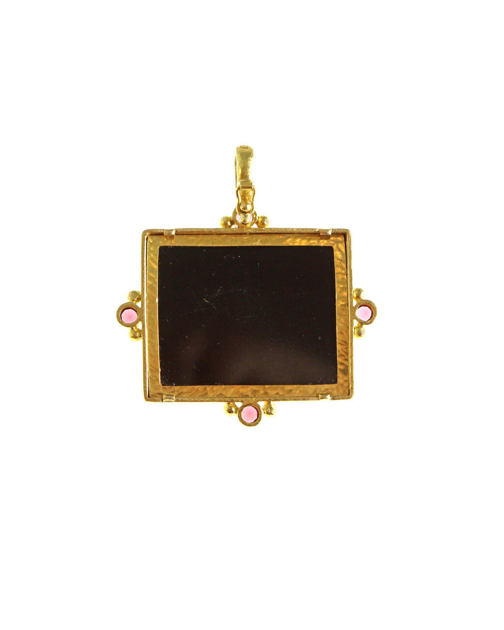 Antique 'Floral'  with Rhodolite Micromosaic