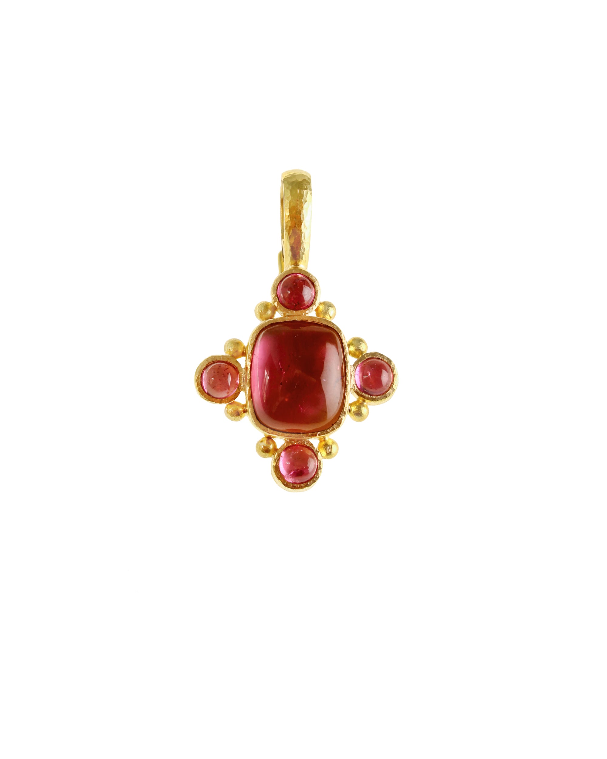 Cabochon Pink Tourmaline Pendant