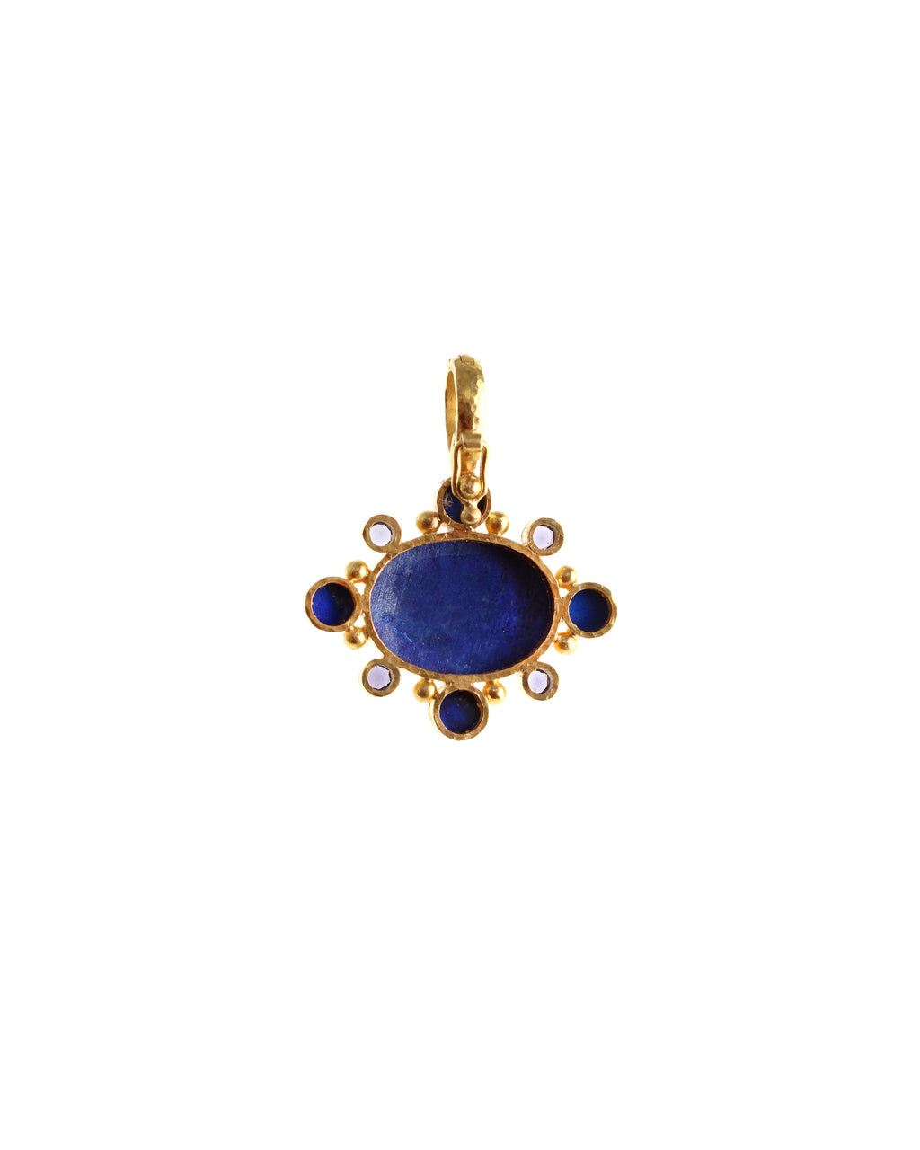 Lapis 'Moth' with Iolite Pendant