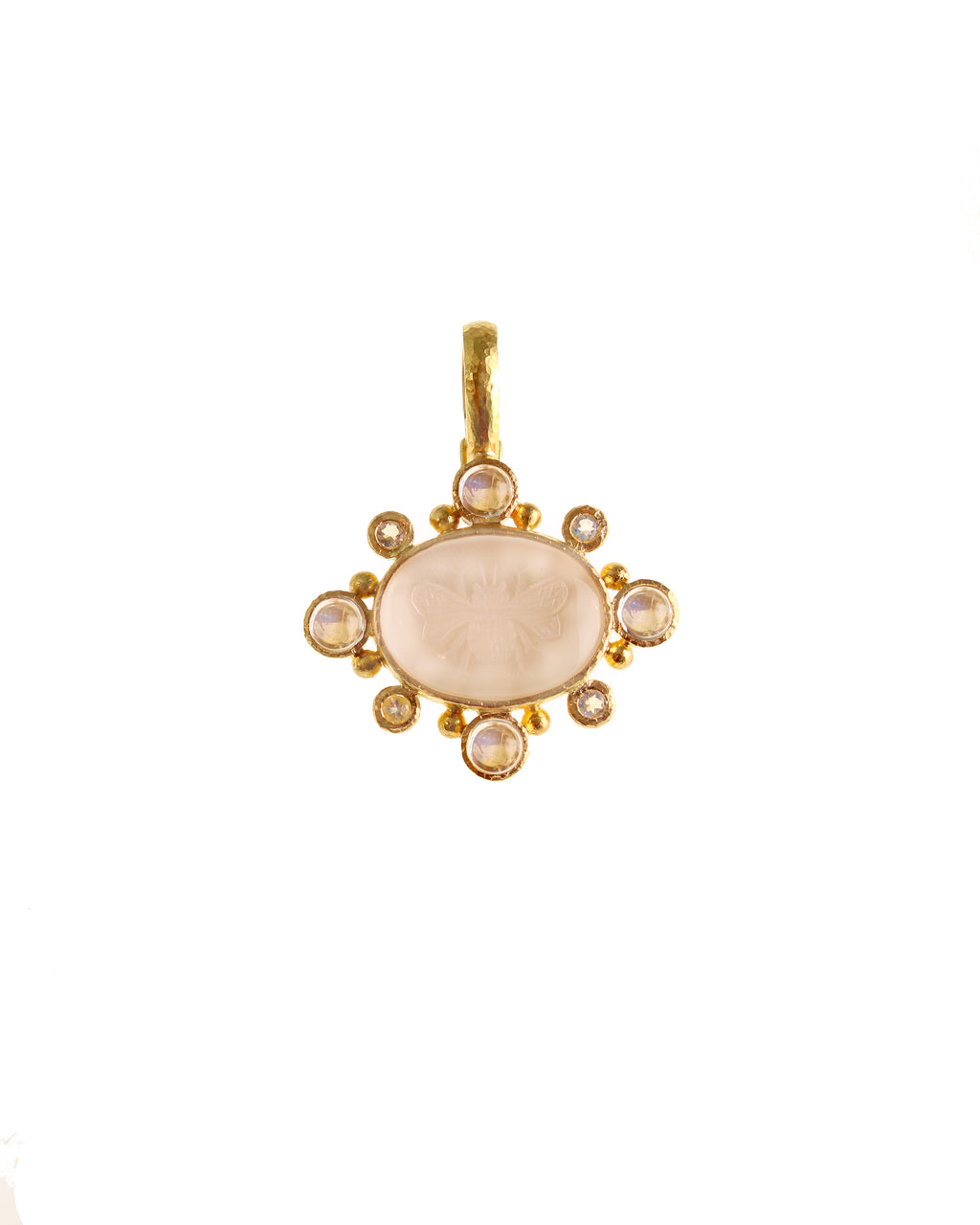Rock Crystal 'Moth' with Moonstone Pendant