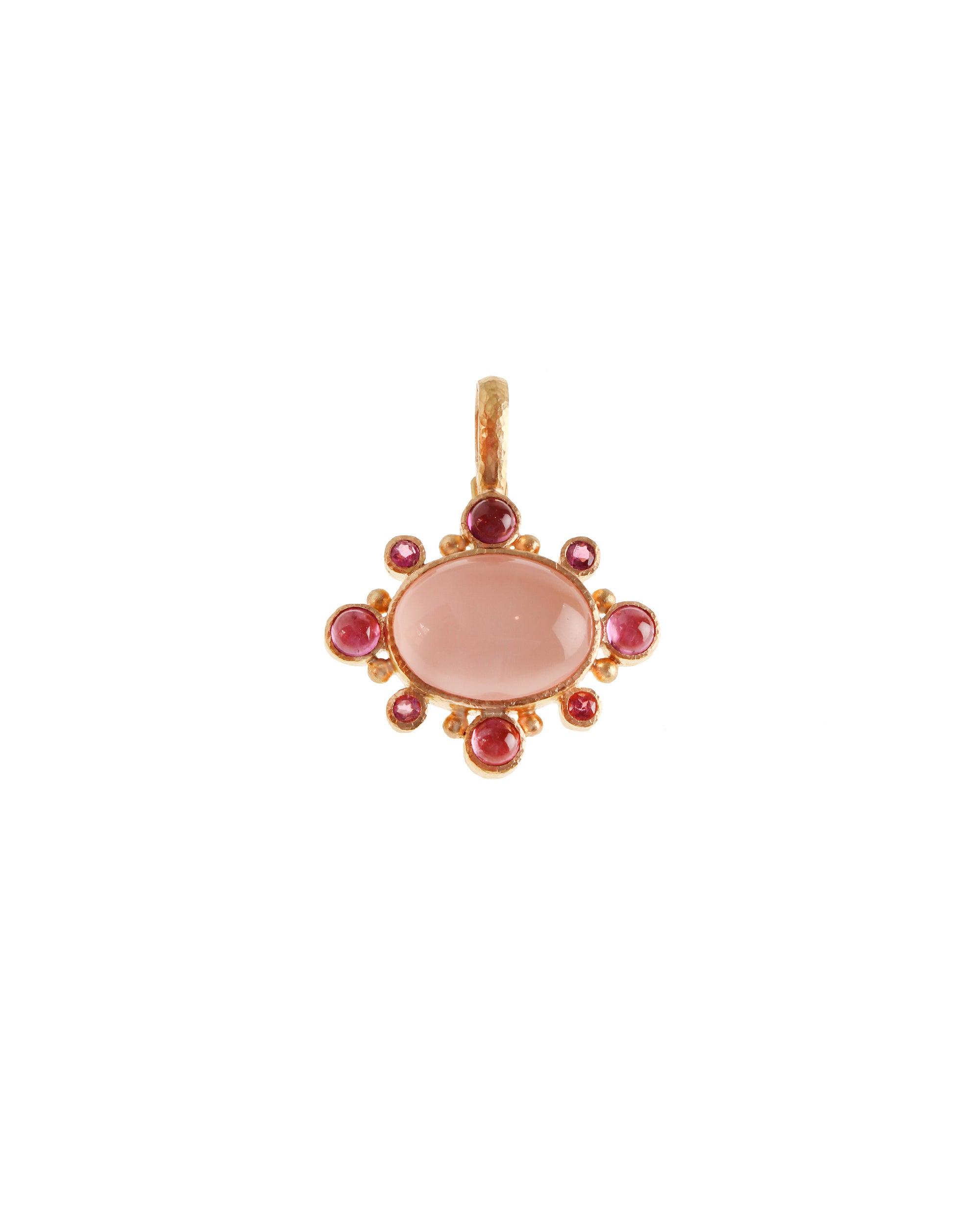 Rose Quartz and Pink Tourmaline Pendant