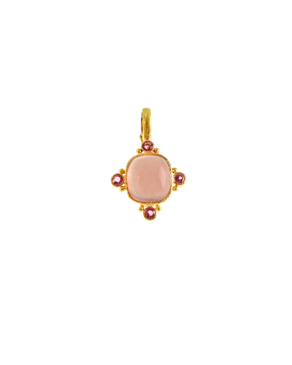 Rose Quartz and Pink Sapphire Pendant