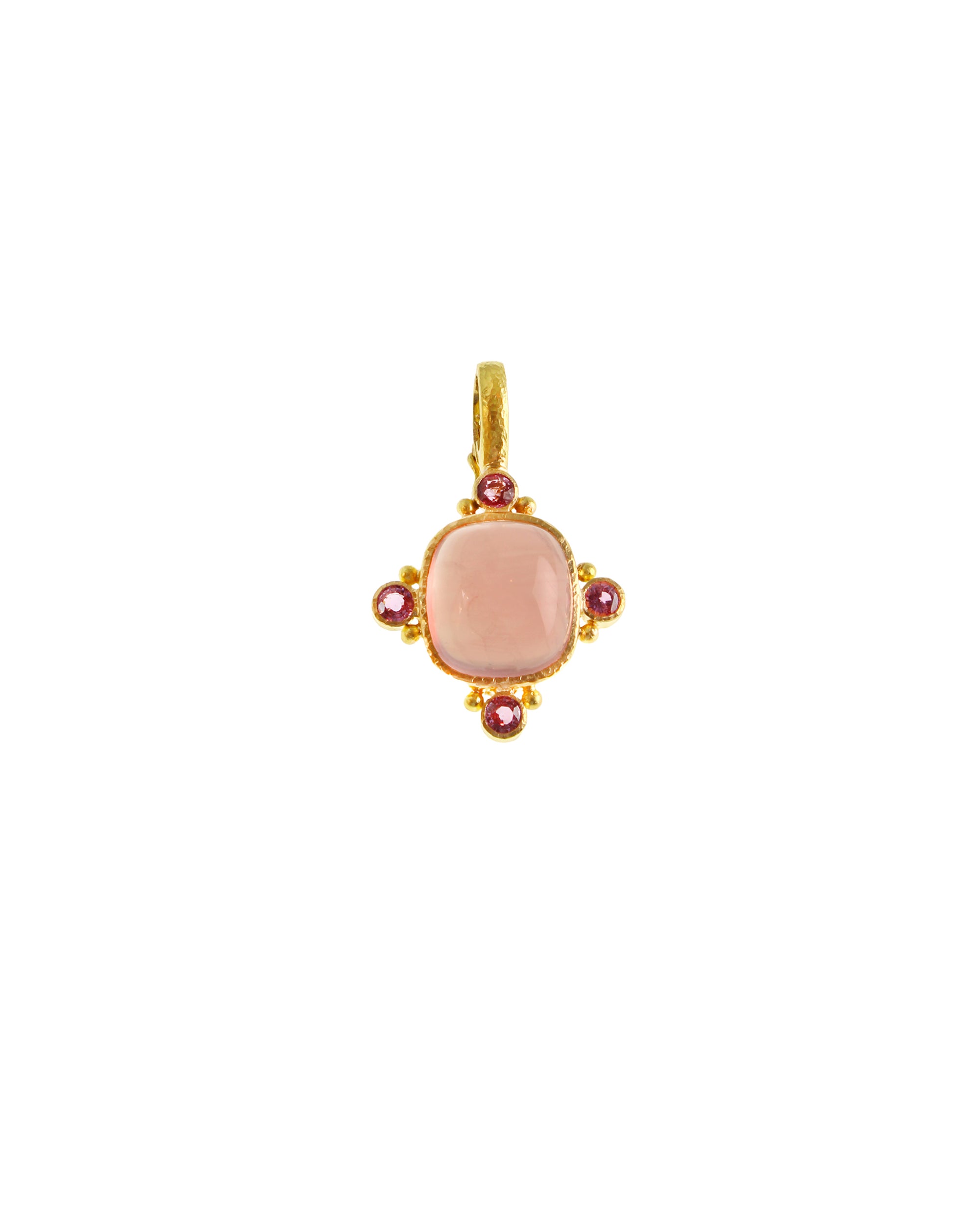 Rose Quartz and Pink Sapphire Pendant