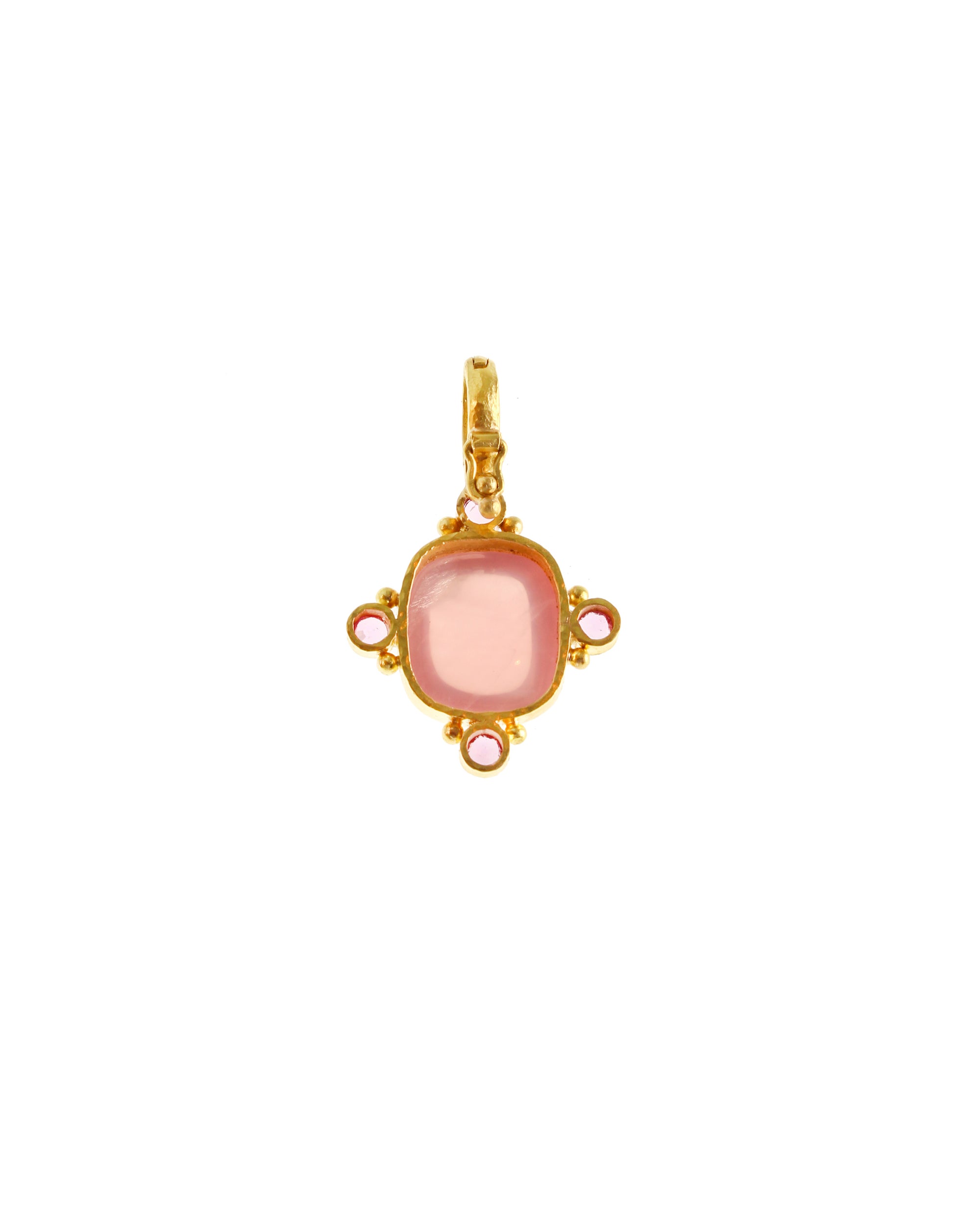 Rose Quartz and Pink Sapphire Pendant