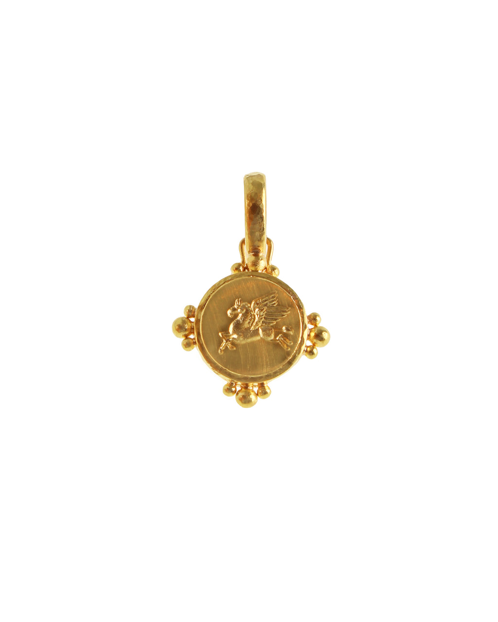 Gold Round 'Pegasus' Pendant