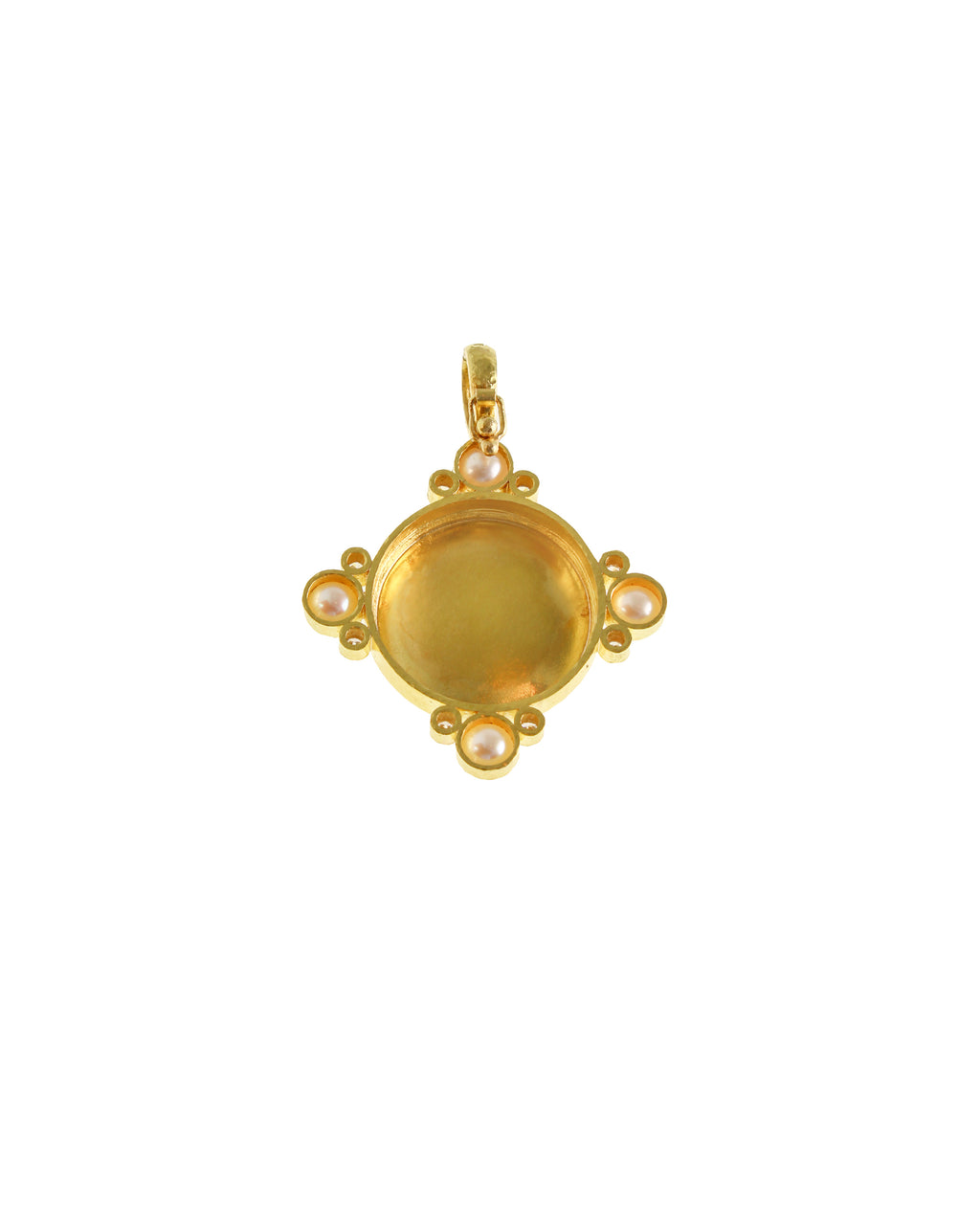Gold 'Unicorn' with Pearl and Diamond Pendant