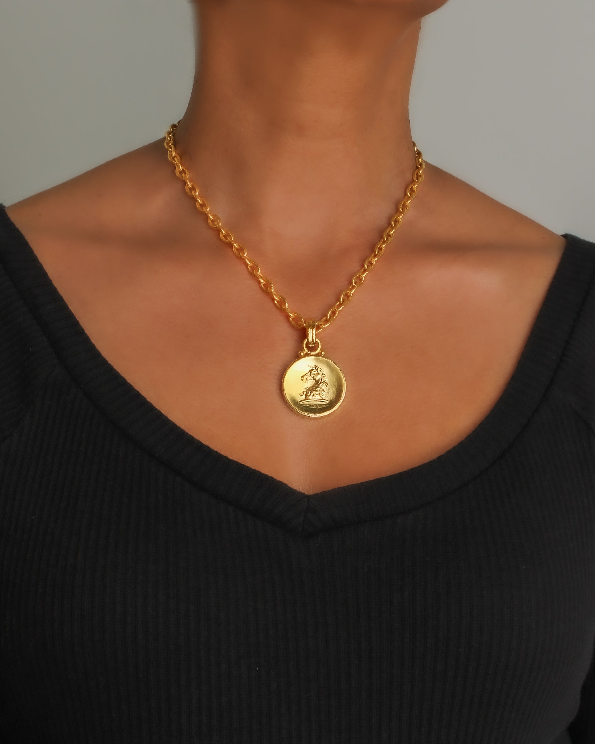 Gold 'Unicorn' Pendant