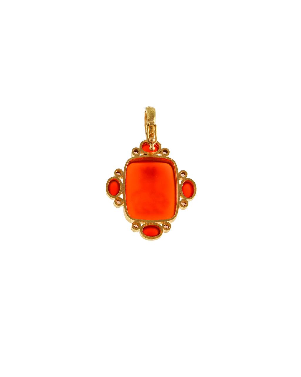 Carnelian 'Elephant and Castle' Pendant