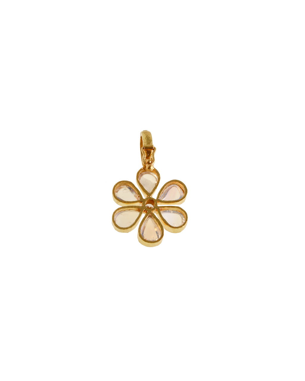 Moonstone and Diamond 'Flower' Pendant