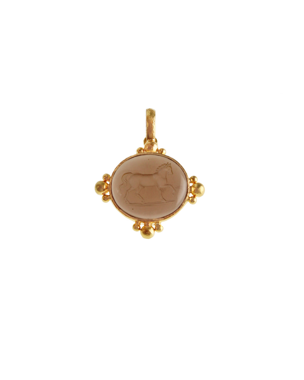 Smoky Quartz 'Roman Horse' Pendant