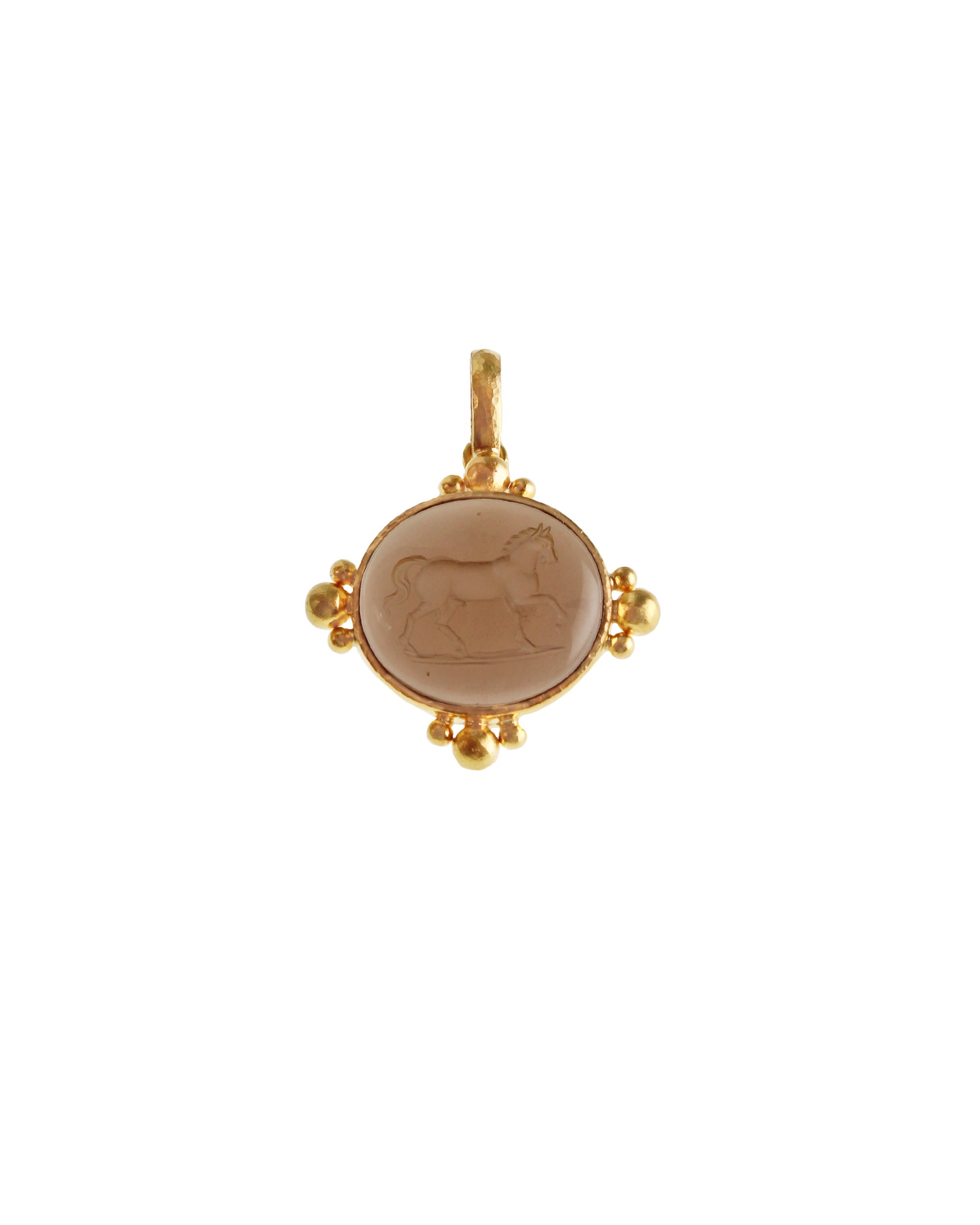 Smoky Quartz 'Roman Horse' Pendant