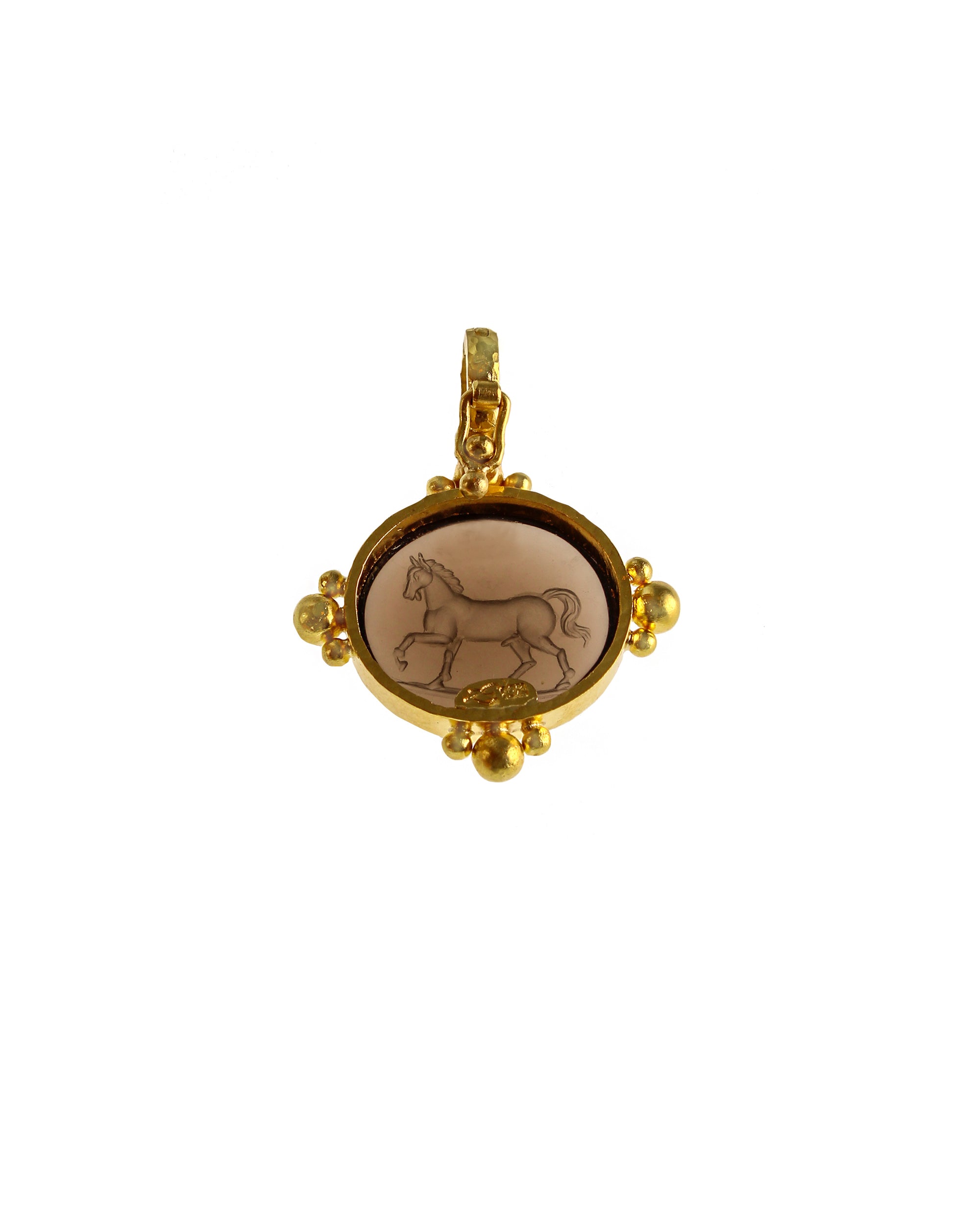 Smoky Quartz 'Roman Horse' Pendant