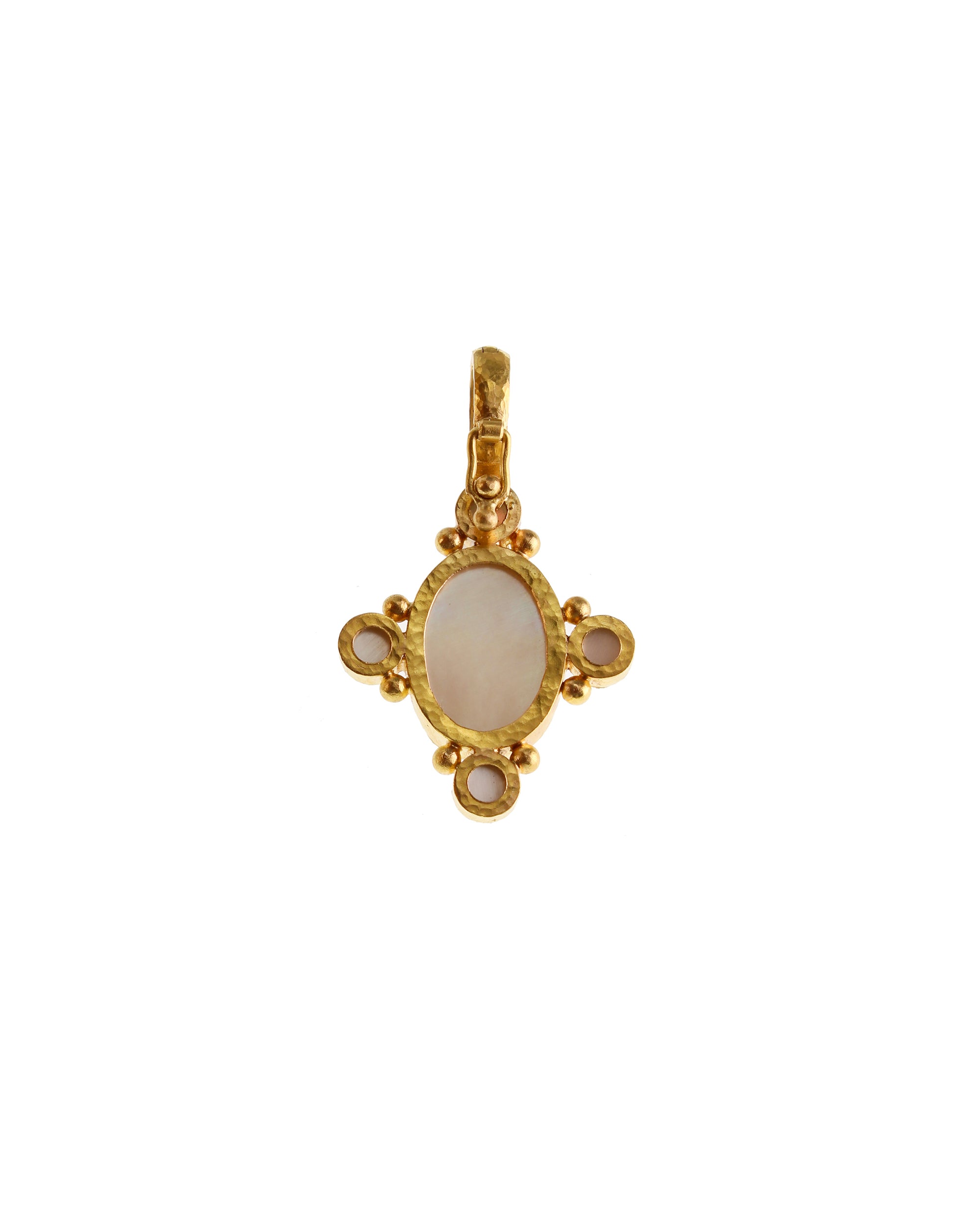 Blue Chalcedony and Iolite Pendant